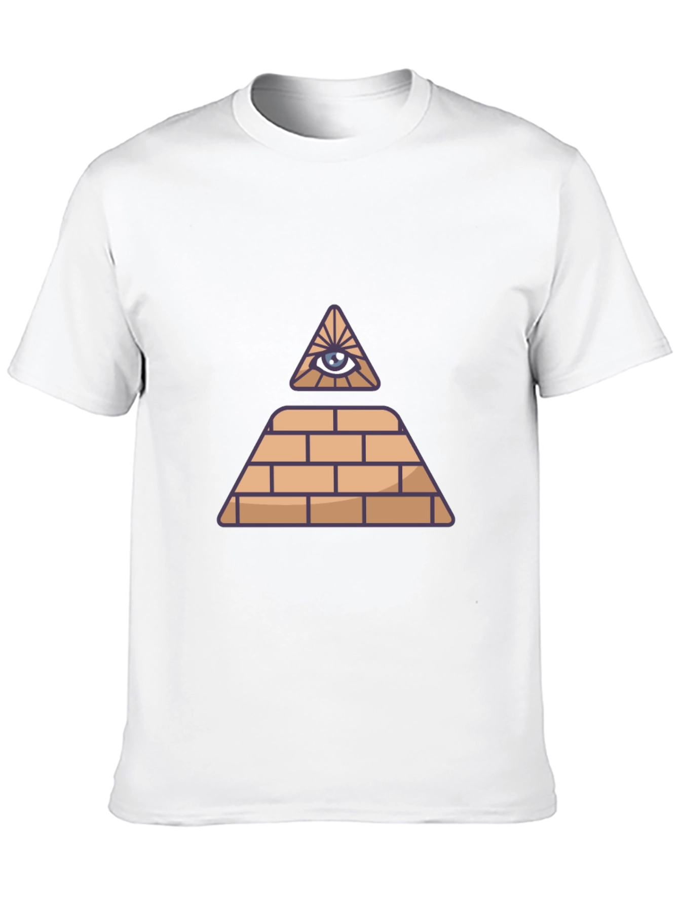 Black Illuminati Pyramid Eye Graphic T-Shirt view 10
