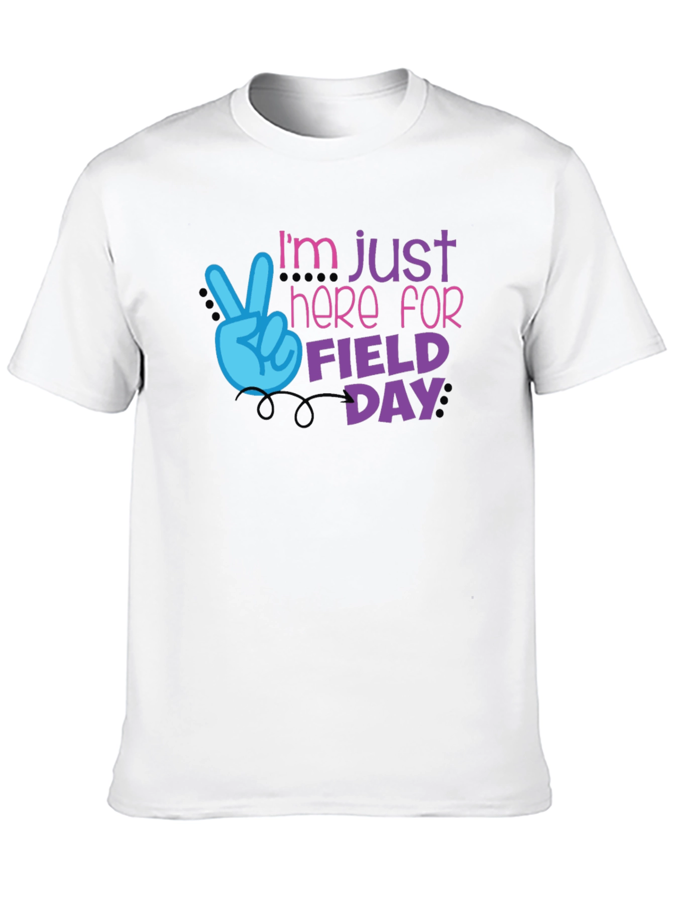 Black I'm Just Here for Field Day T-Shirt view 10