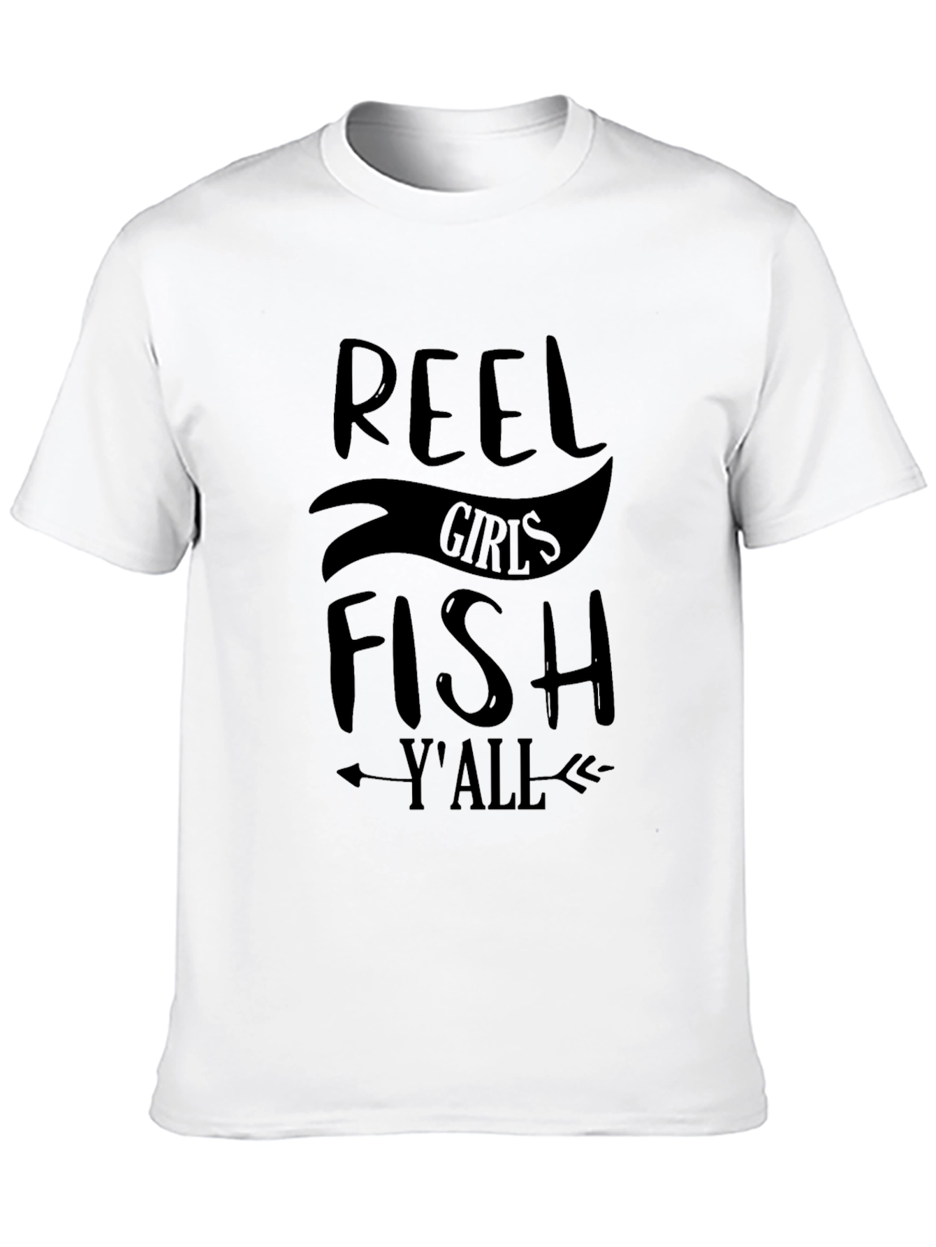 Black Reel Girls Fish Y'all Black T-Shirt view 10