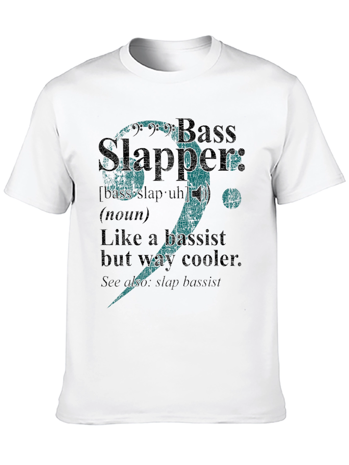 Black Bass Slapper Definition T-Shirt Funny Musician Tee view 10