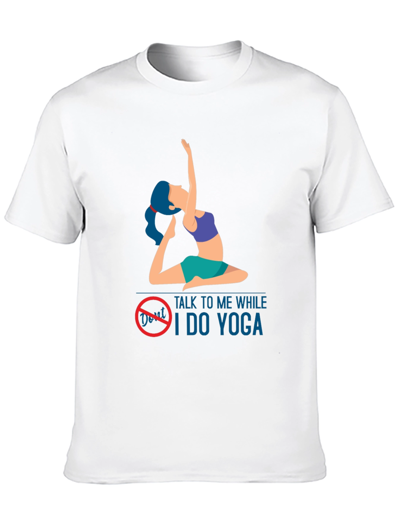 Black Yoga Lover T-Shirt: Don't Talk to Me While I Do Yoga view 10