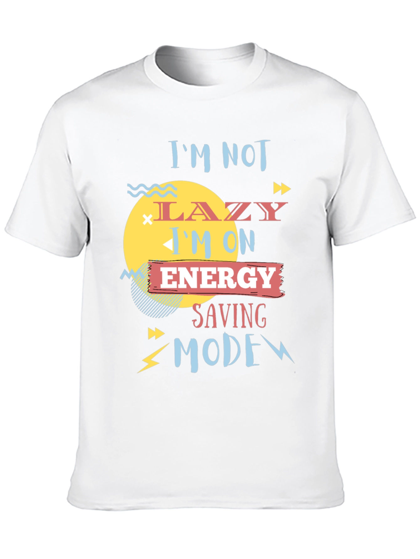 Black Funny Energy Saving Mode T-Shirt view 10