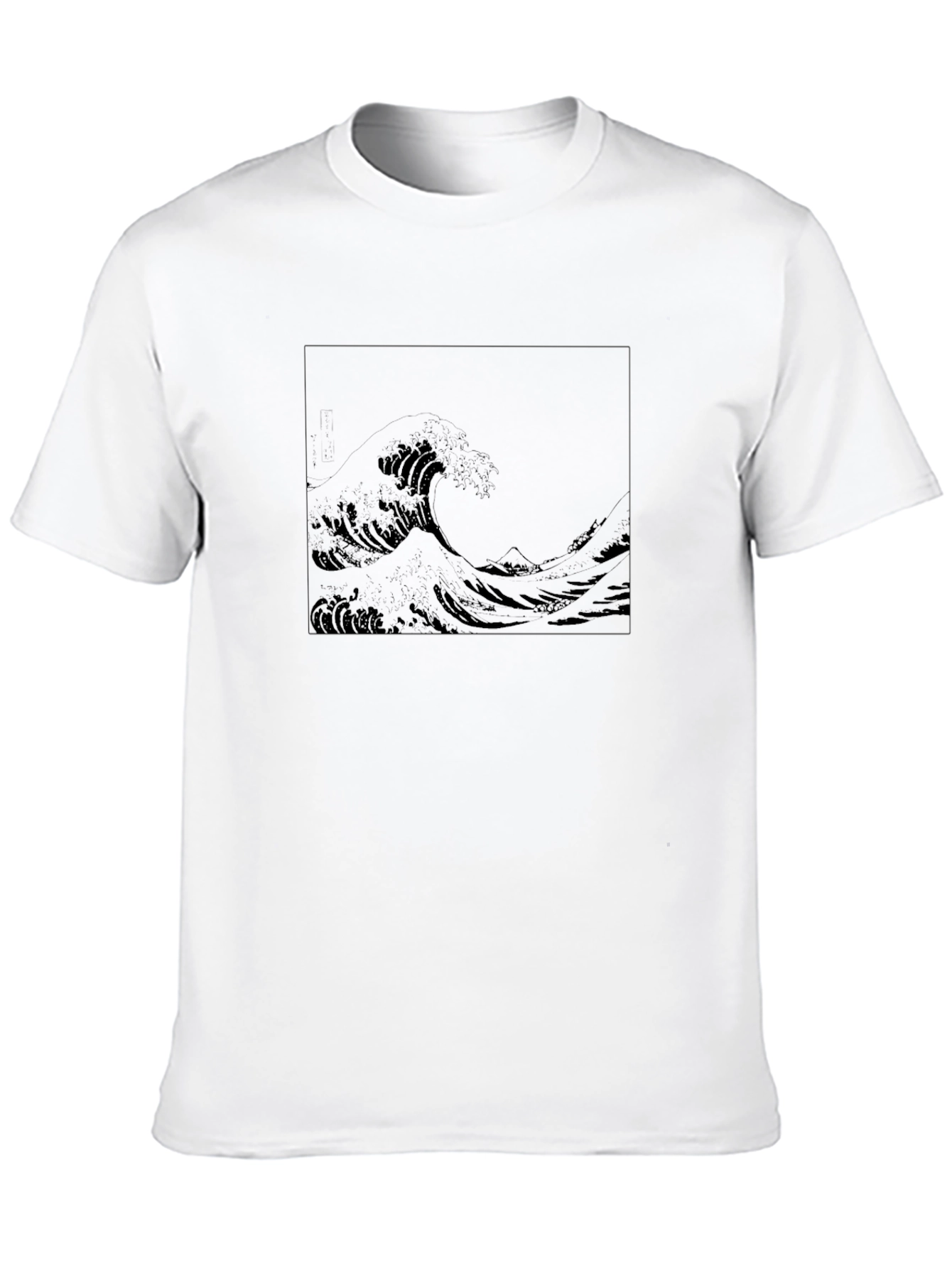 Black Great Wave Graphic Tee - Stylish Black T-Shirt view 10