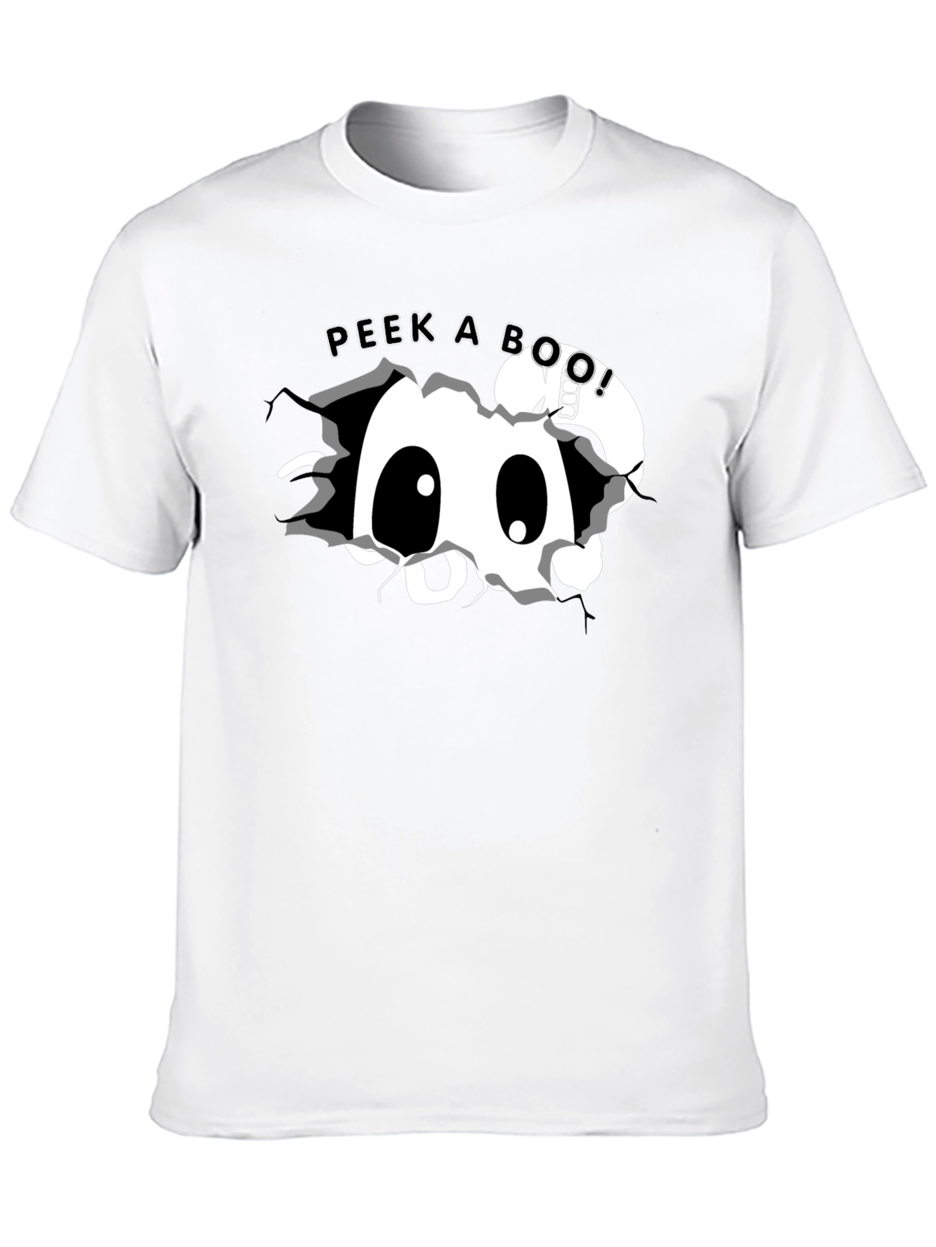 Black Peek-a-Boo Black Graphic Tee view 10