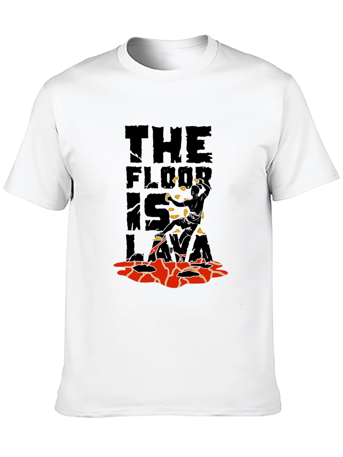 Black The Floor is Lava Graphic T-Shirt view 10