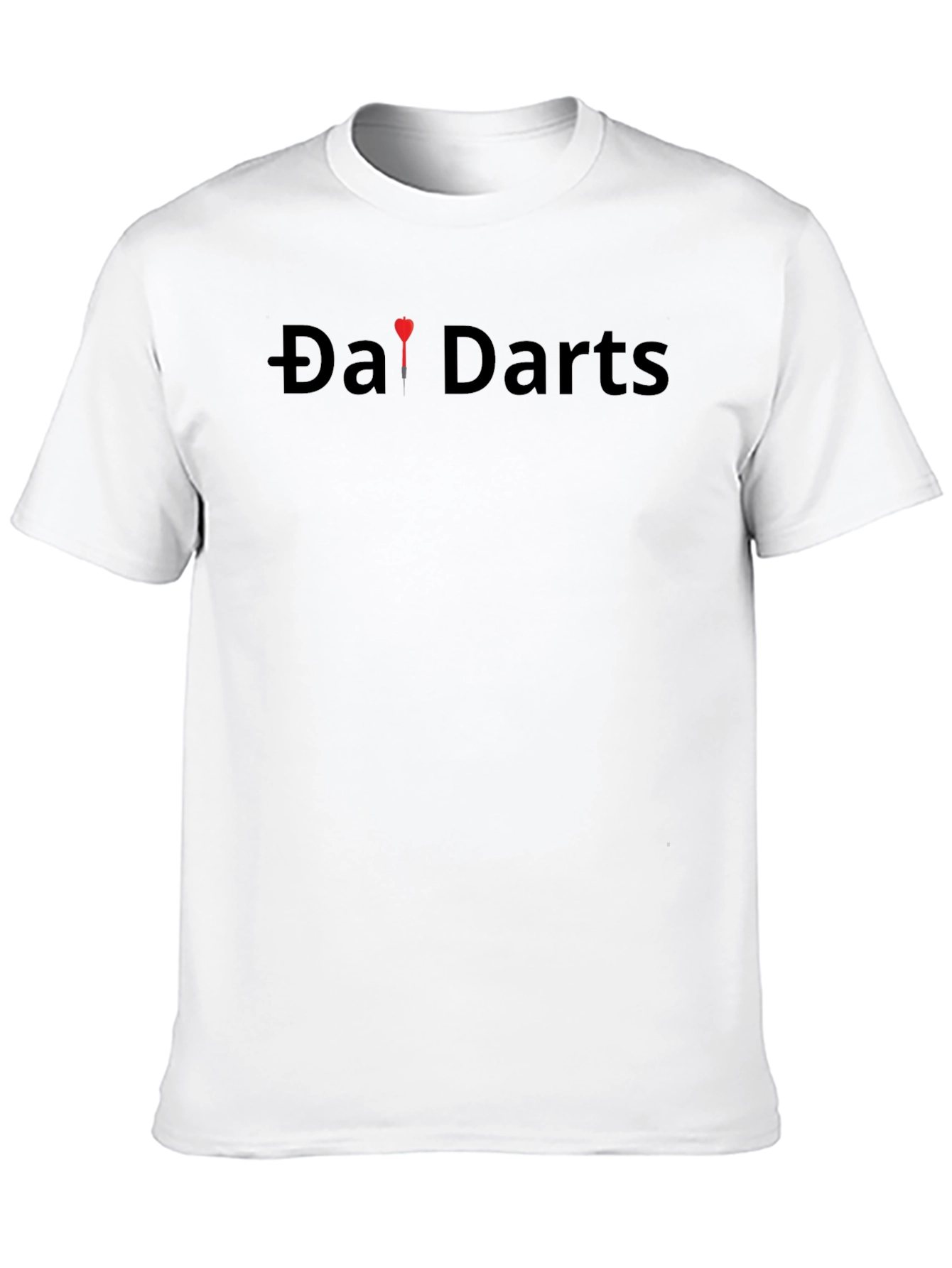 Black Da! Darts Graphic Tee - Classic Black Cotton T-Shirt view 10