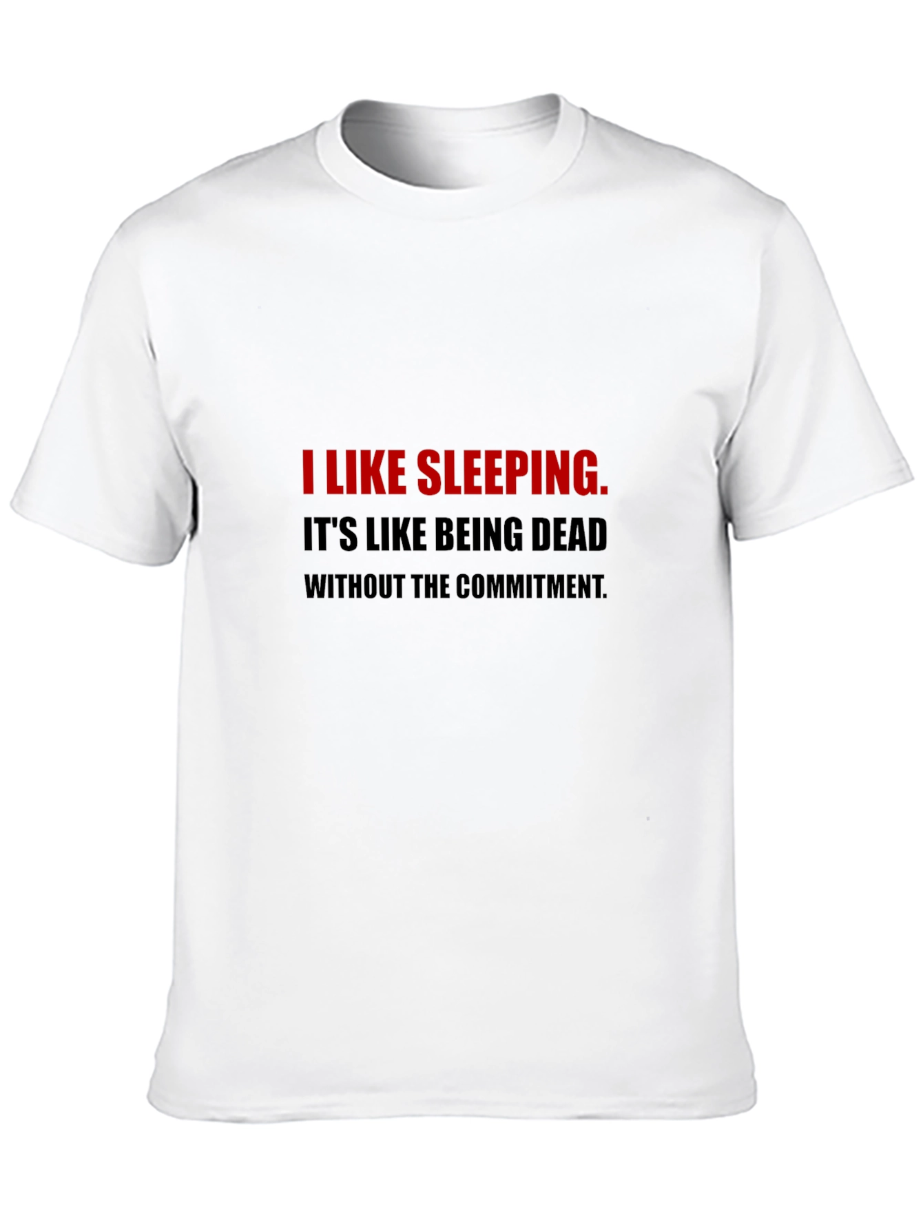 Black Sleeping Humor T-Shirt view 10