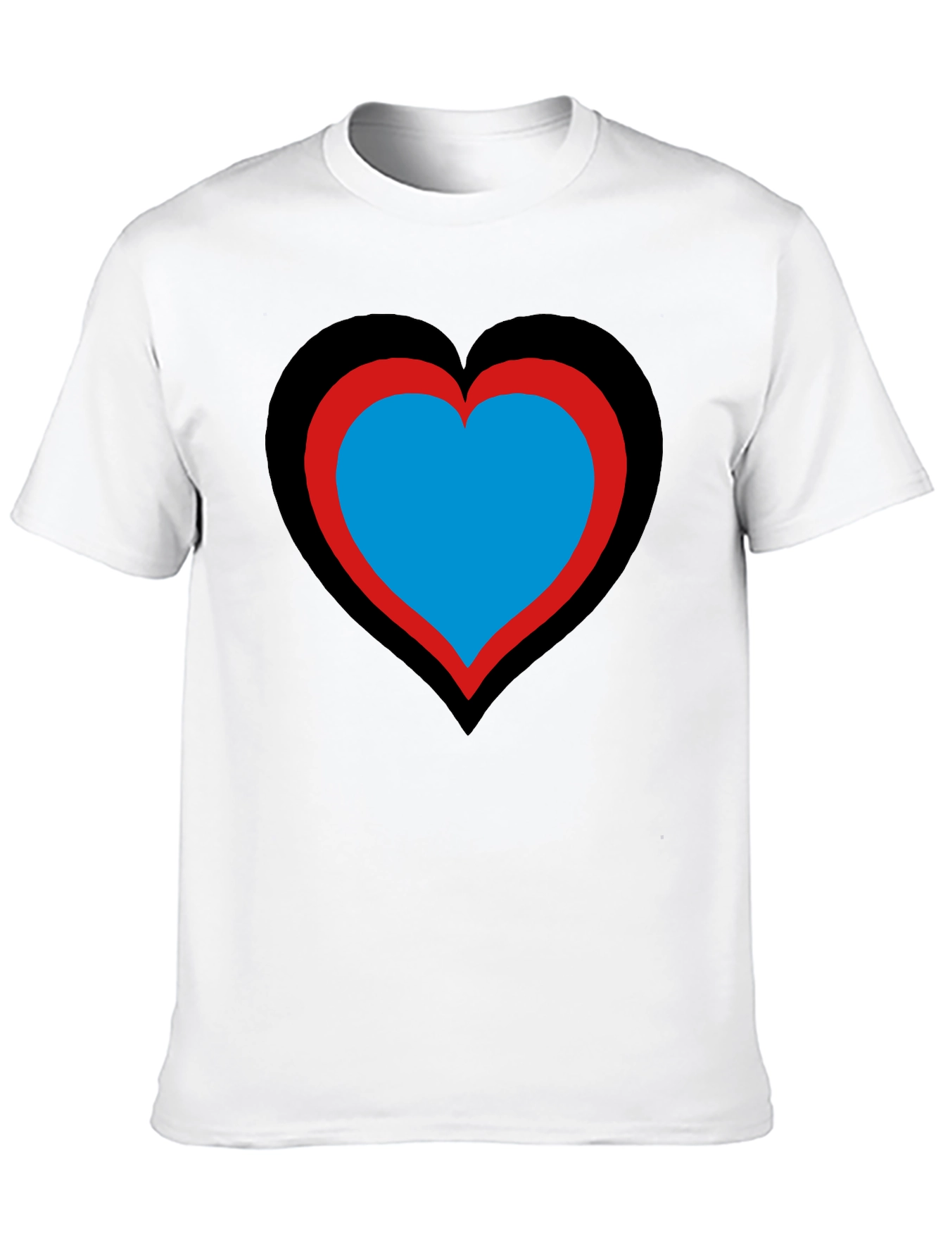 Black Heart Design Black T-Shirt: Bold & Unique! view 10