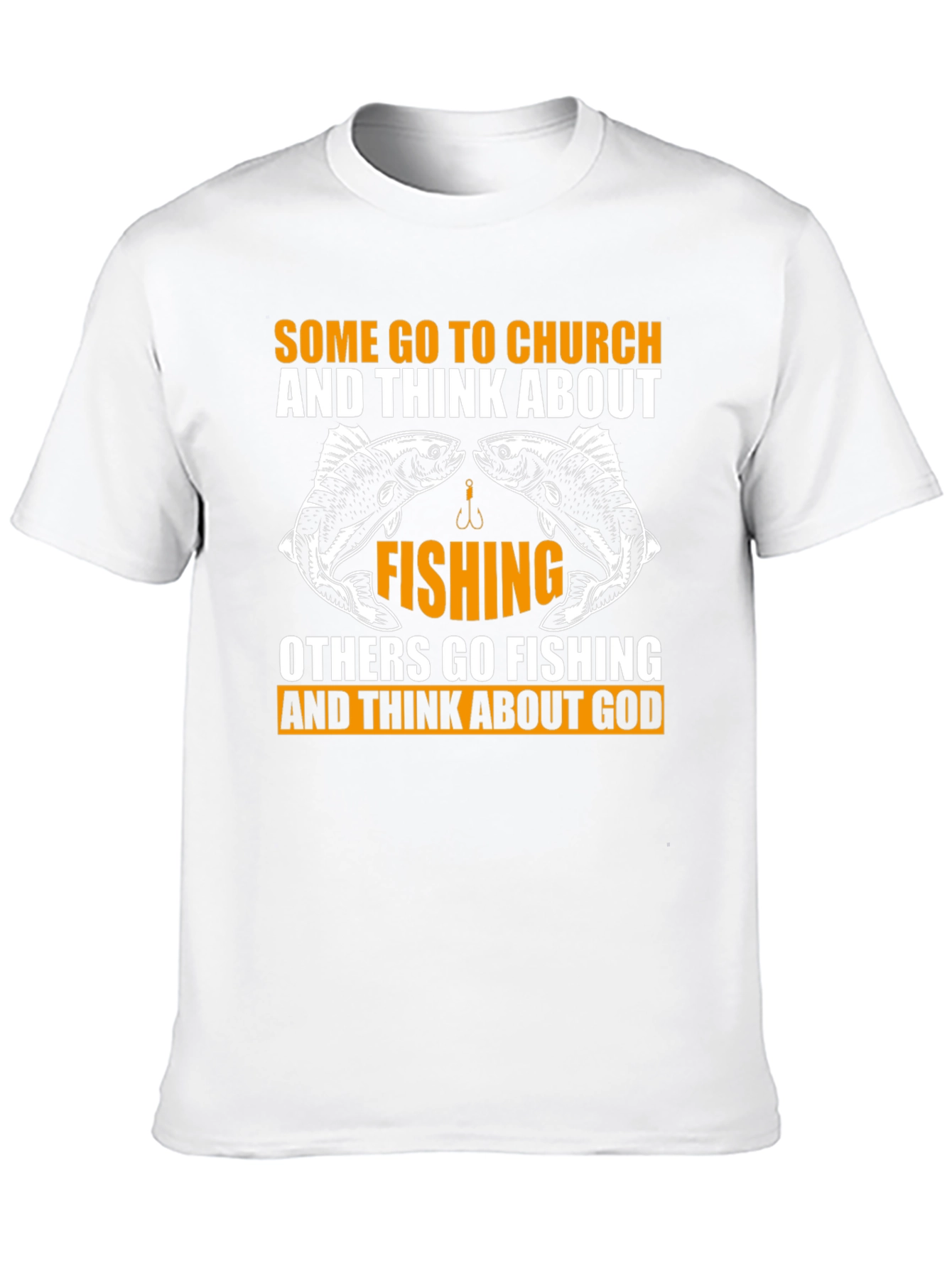 Black Fishing & God Graphic Tee - Black Cotton T-Shirt view 10