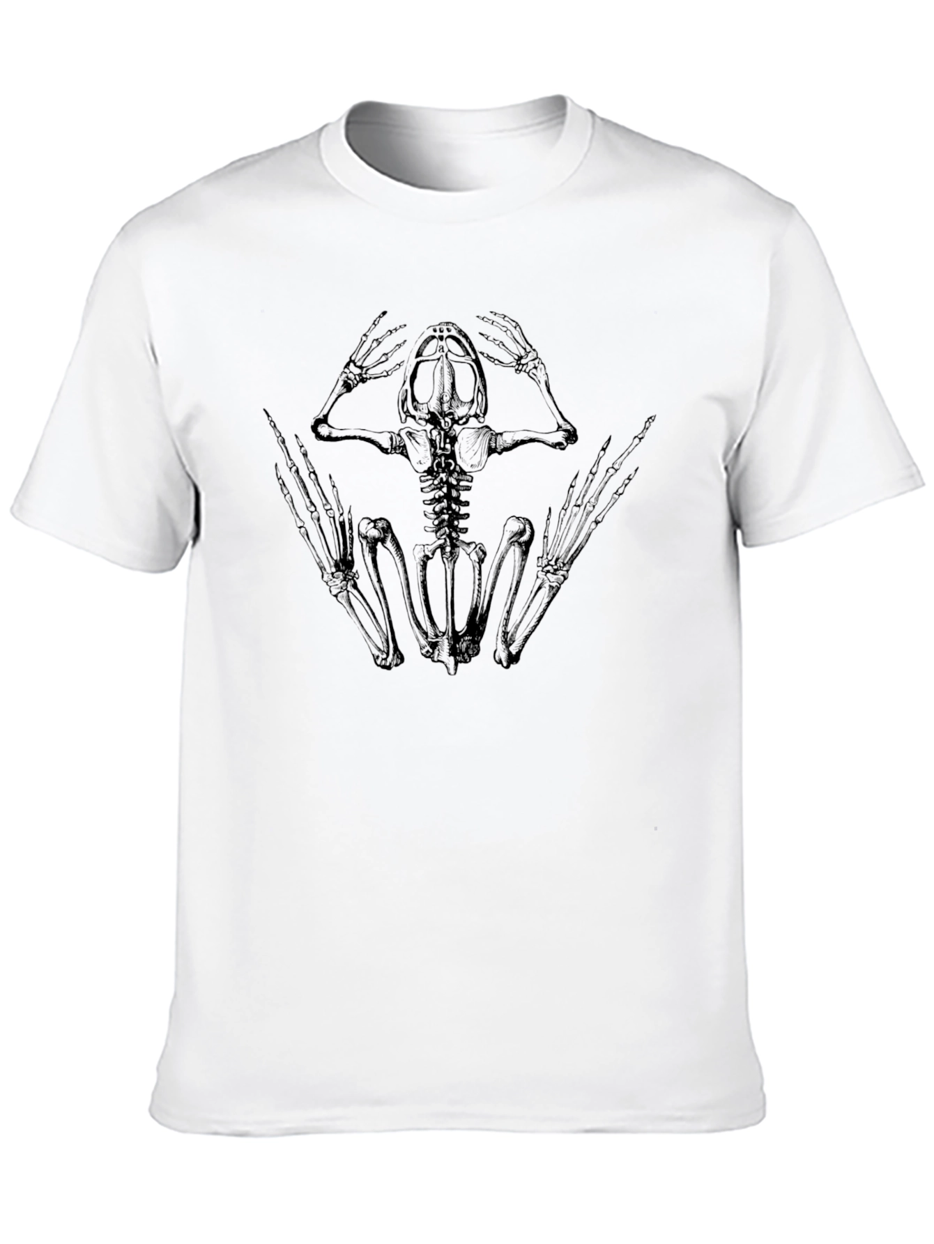 Black Skeleton Frog Graphic Black T-Shirt view 10