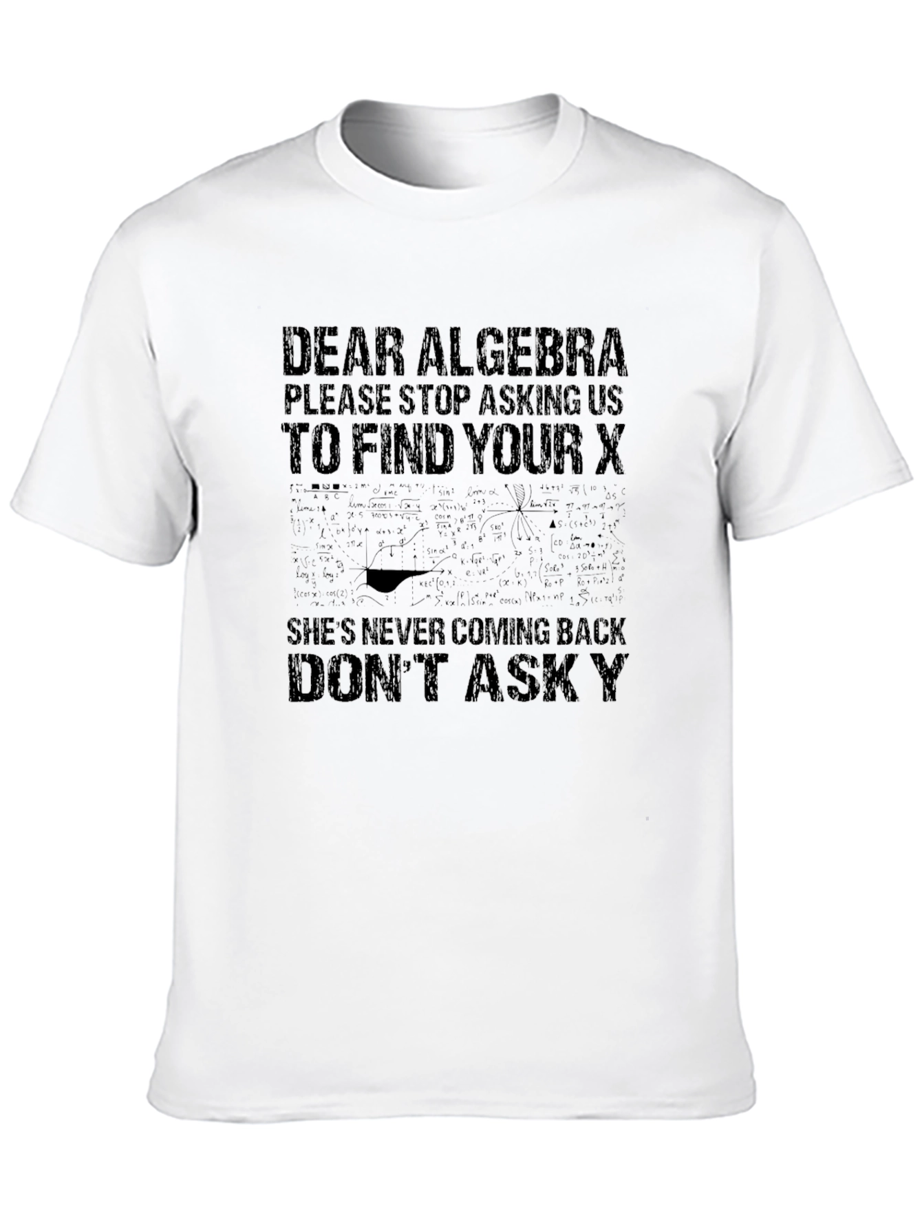 Black Funny Algebra Math T-Shirt - Find Your X Tee view 10