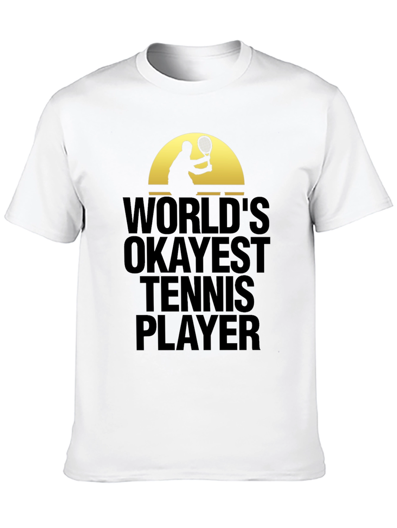 Black World's Okayest Tennis Player Graphic T-Shirt view 10