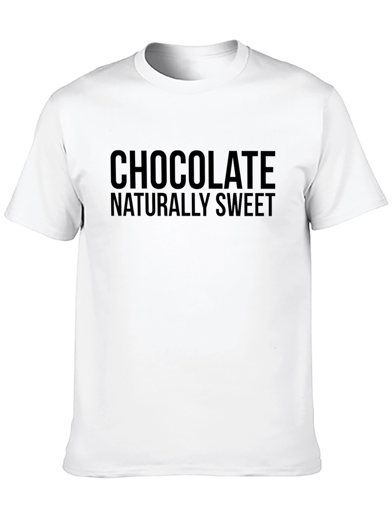 Black Chocolate Naturally Sweet Graphic Tee - Unisex Black T-Shirt view 10