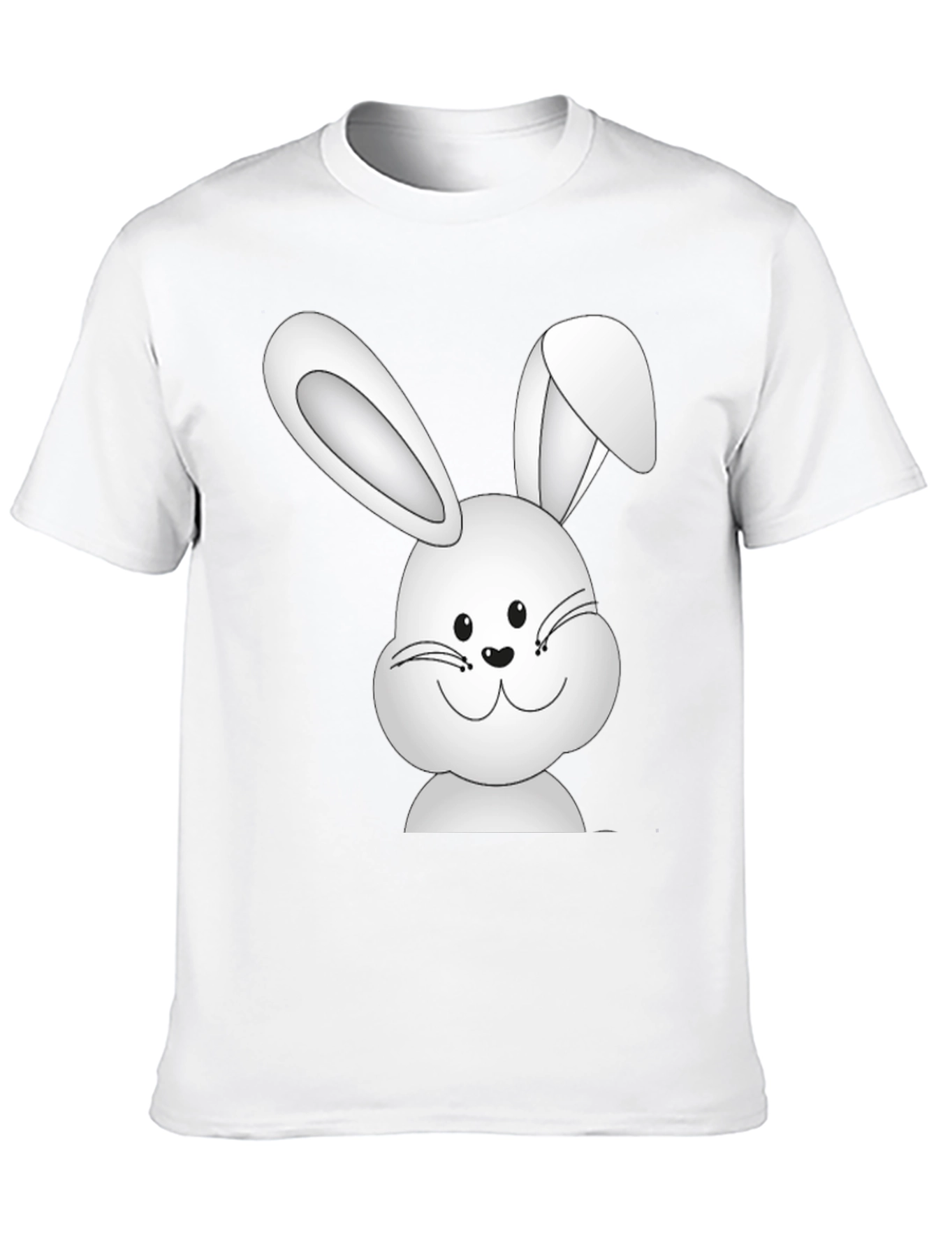 Black Black T-Shirt with Cute Bunny Design view 10