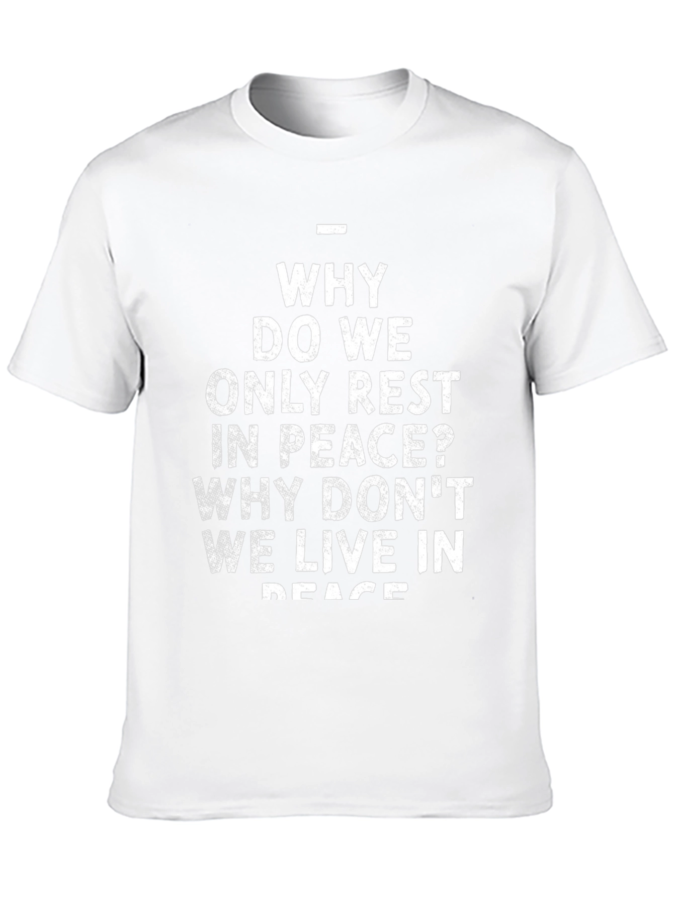 Black Why Live in Peace Black Graphic Tee view 10
