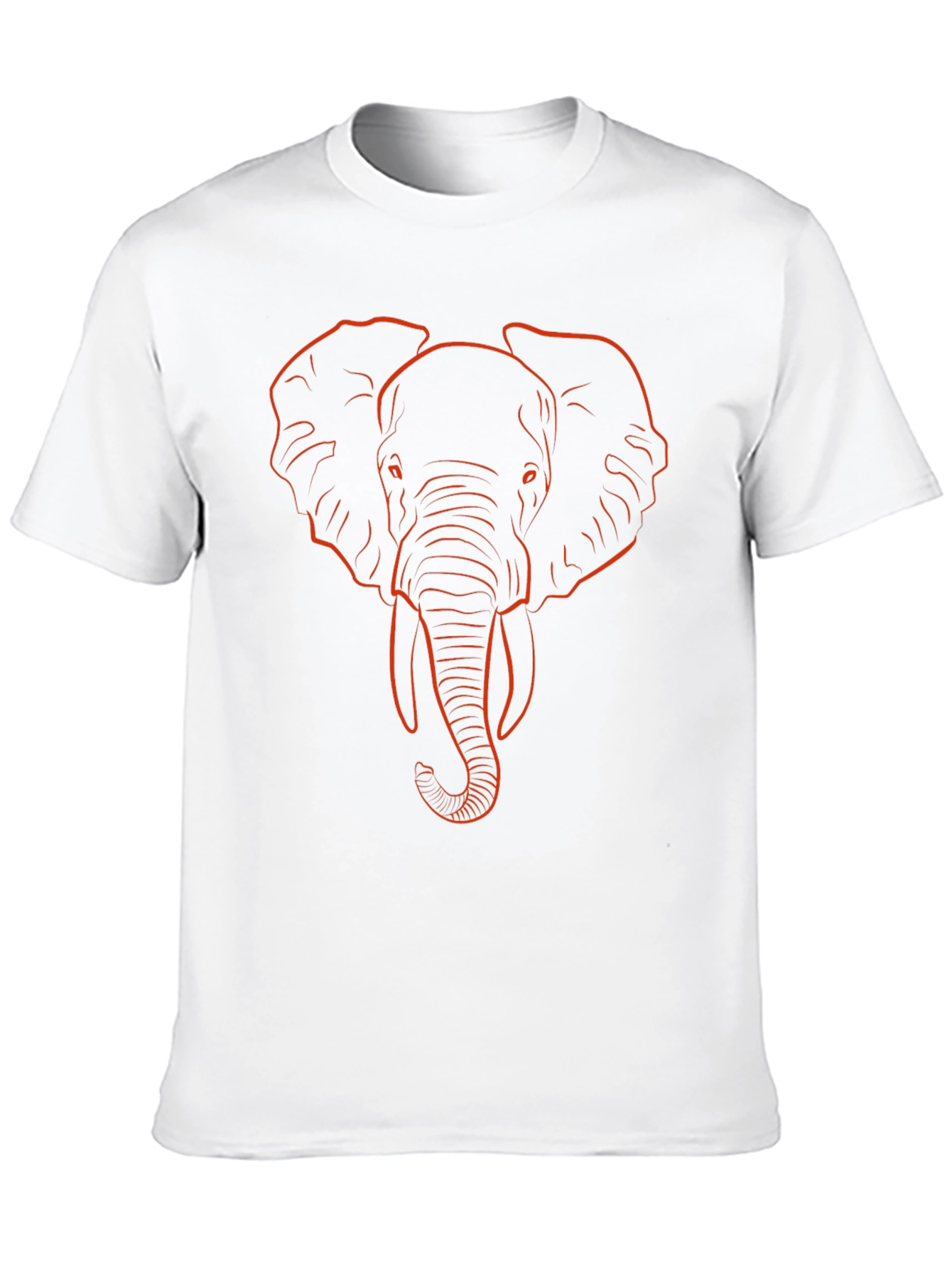 Black Elephant Outline Graphic Tee - Modern Style view 10