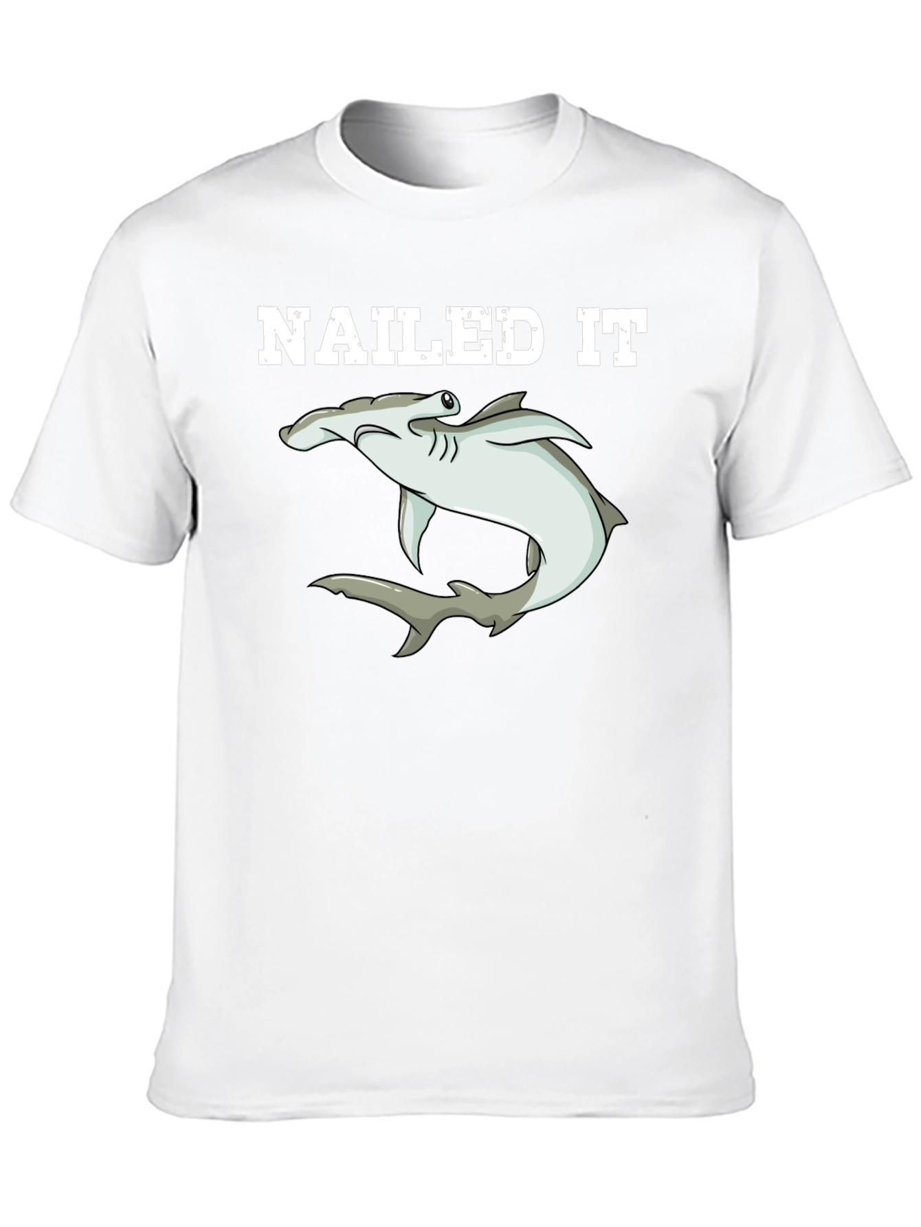 Black Nailed It Hammerhead Shark Graphic T-Shirt view 10