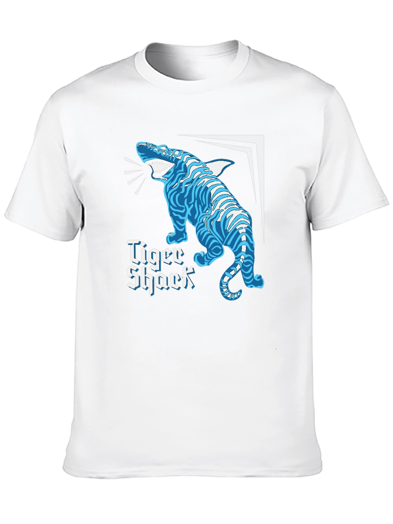 Black Tiger Shark Graphic Tee - Novelty Shirt view 10