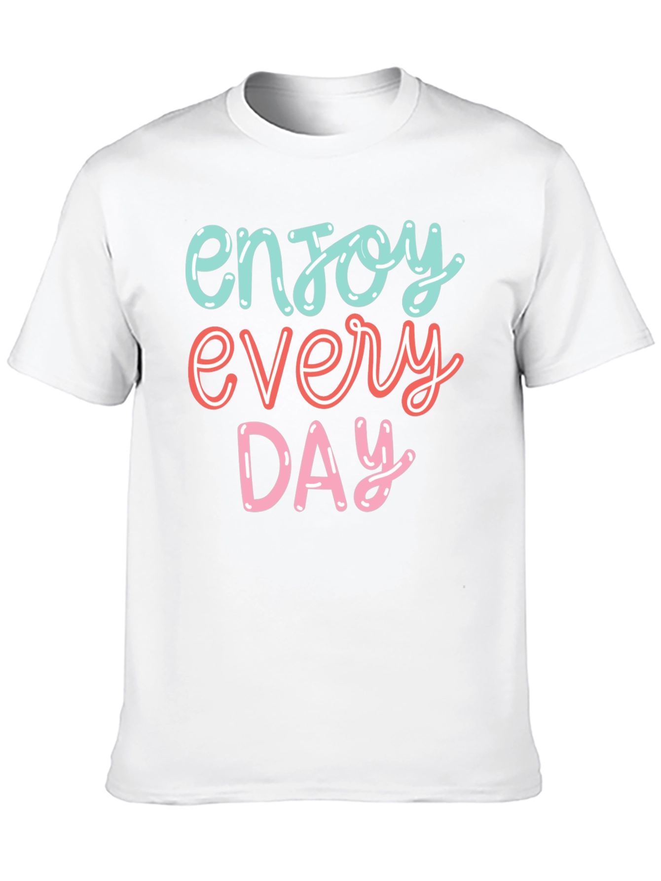 Black Enjoy Every Day Graphic Tee - Positive Vibes T-Shirt view 10