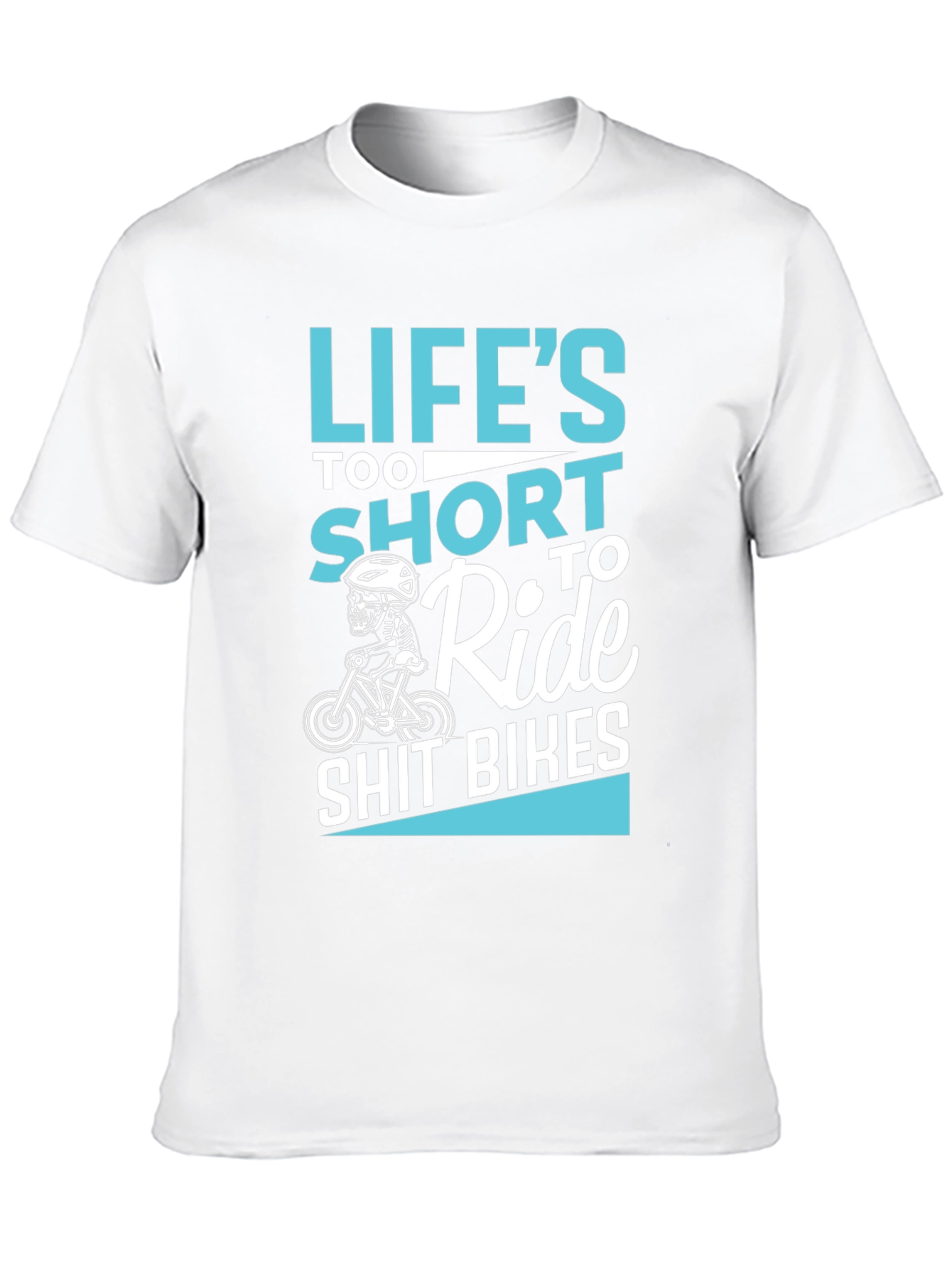 Black Life's Too Short to Ride T-Shirt view 10