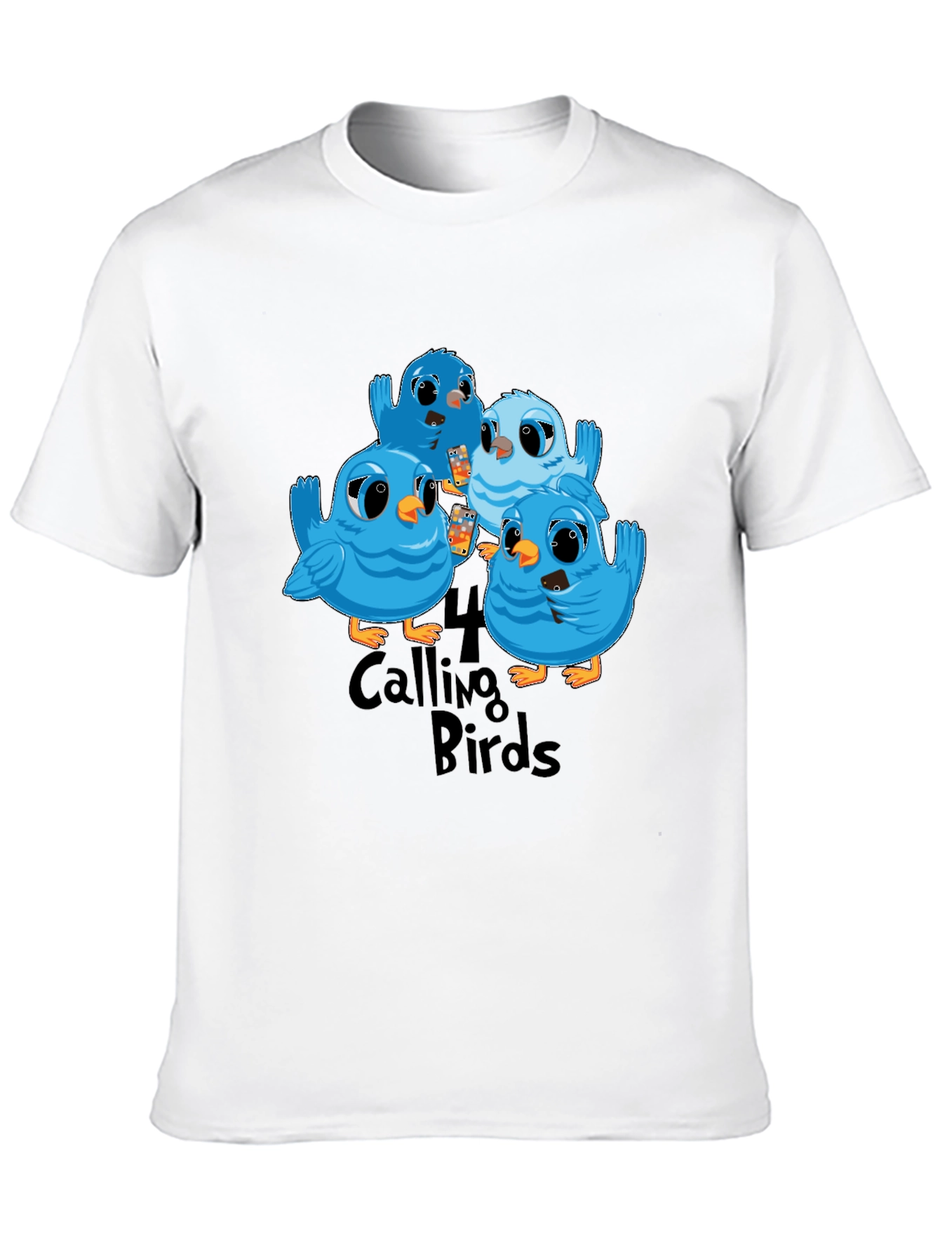 Black 4 Calling Birds Graphic Tee, Holiday Gift view 10
