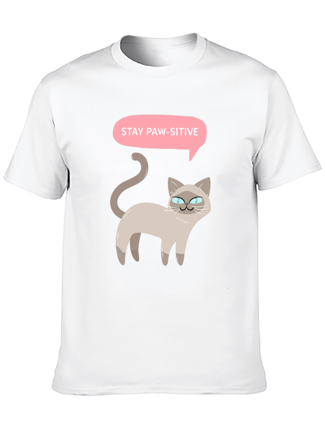 Black Stay Paw-sitive Cat Graphic T-Shirt view 10