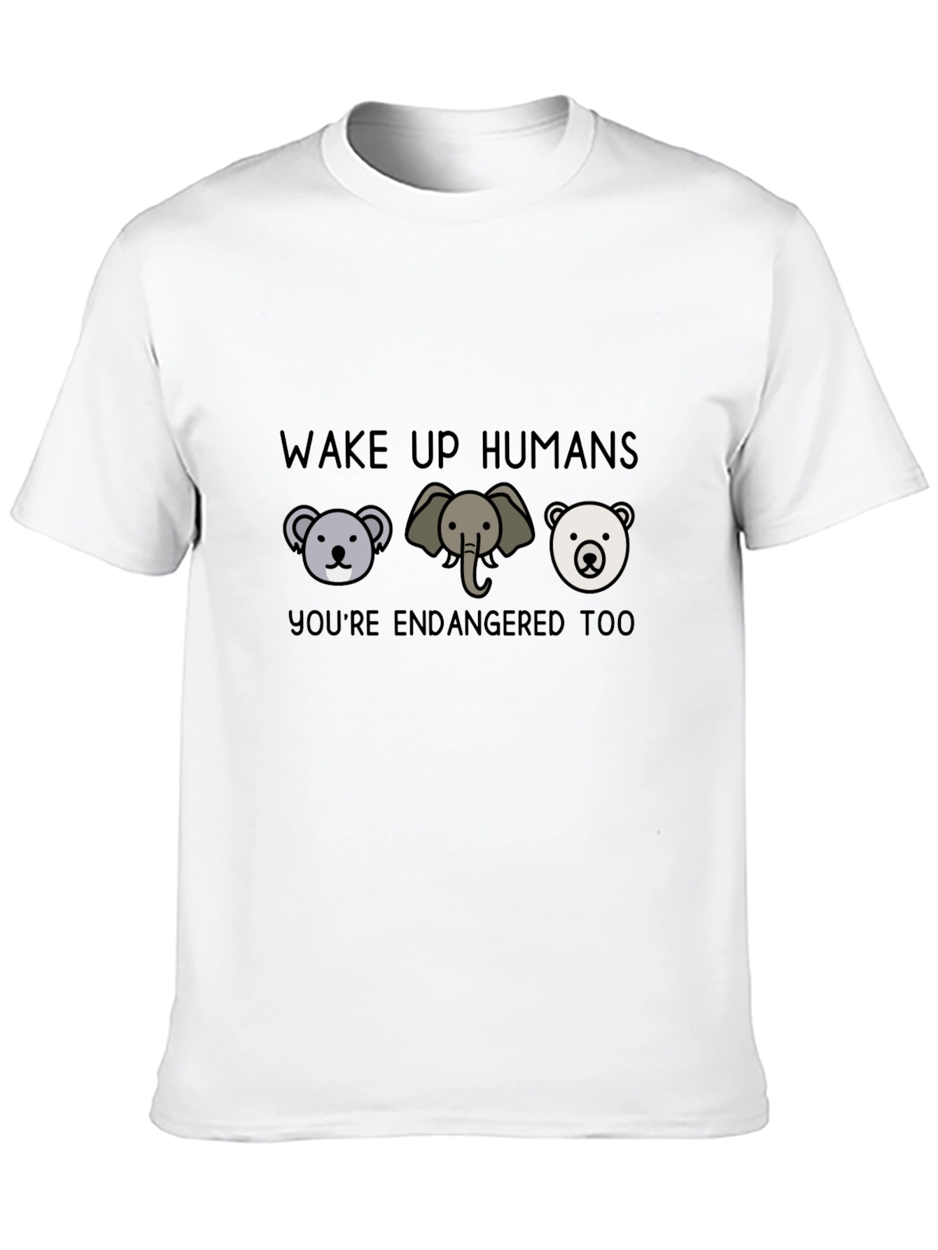 Black Endangered Animals Graphic T-Shirt view 10