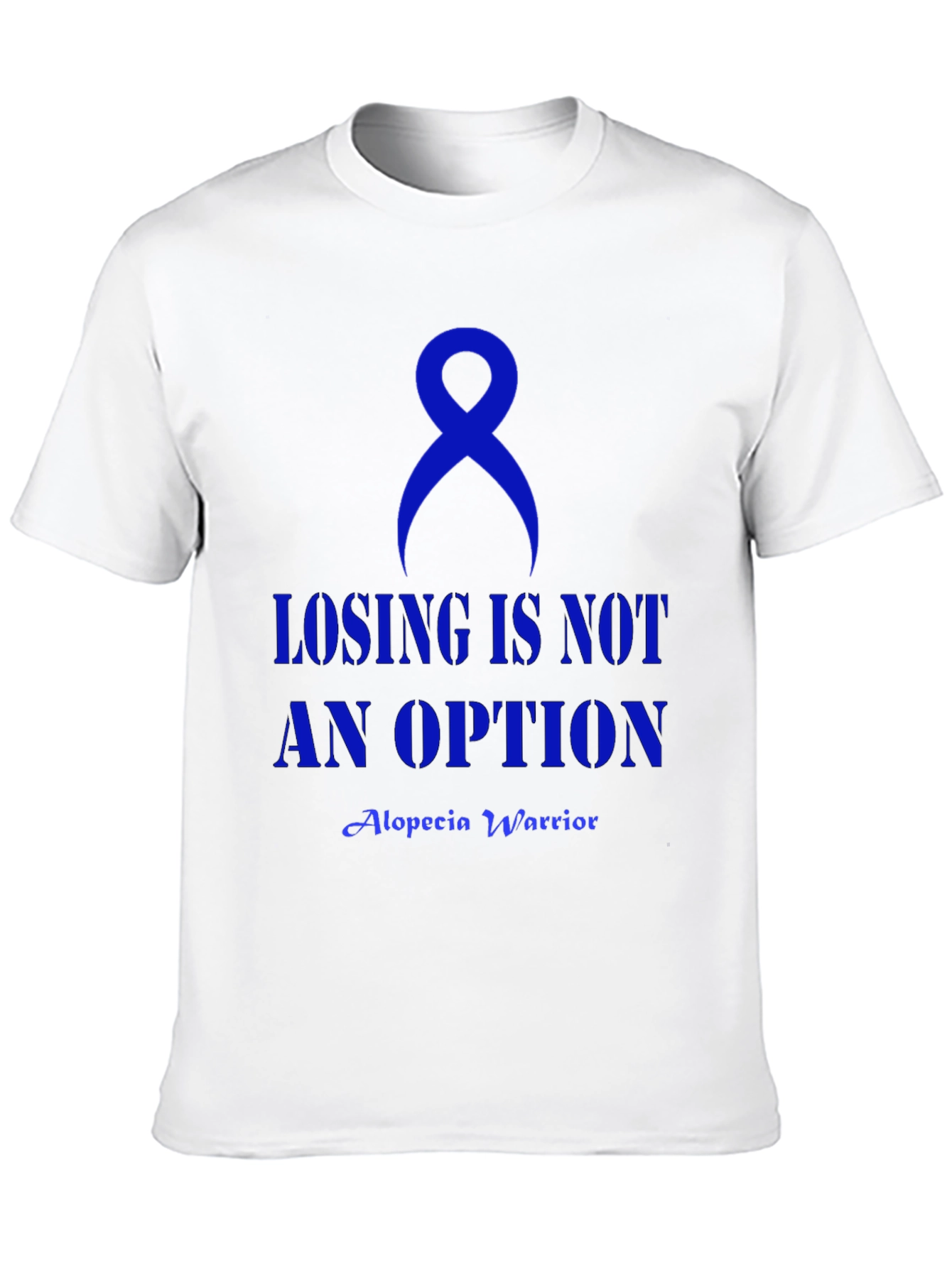 Black Alopecia Warrior T-Shirt: Losing is Not an Option view 10