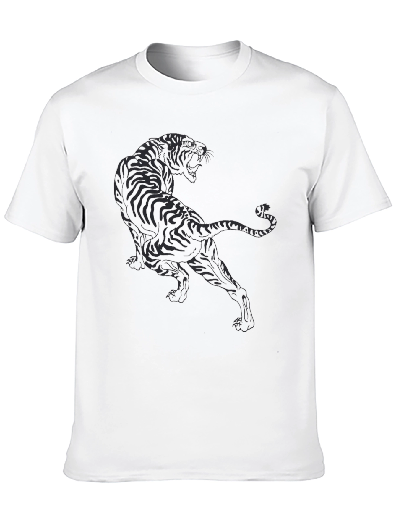 Black Black Tiger Graphic Tee - Stylish Men's T-Shirt view 10