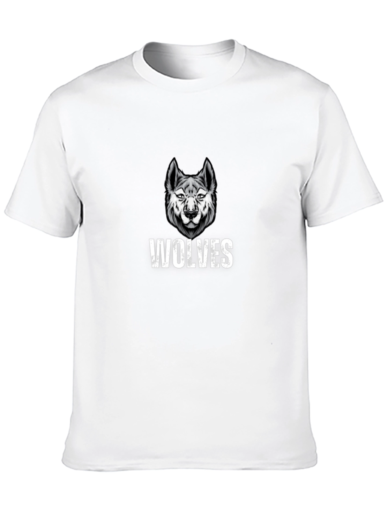 Black Wolves Graphic Print Black T-Shirt view 10