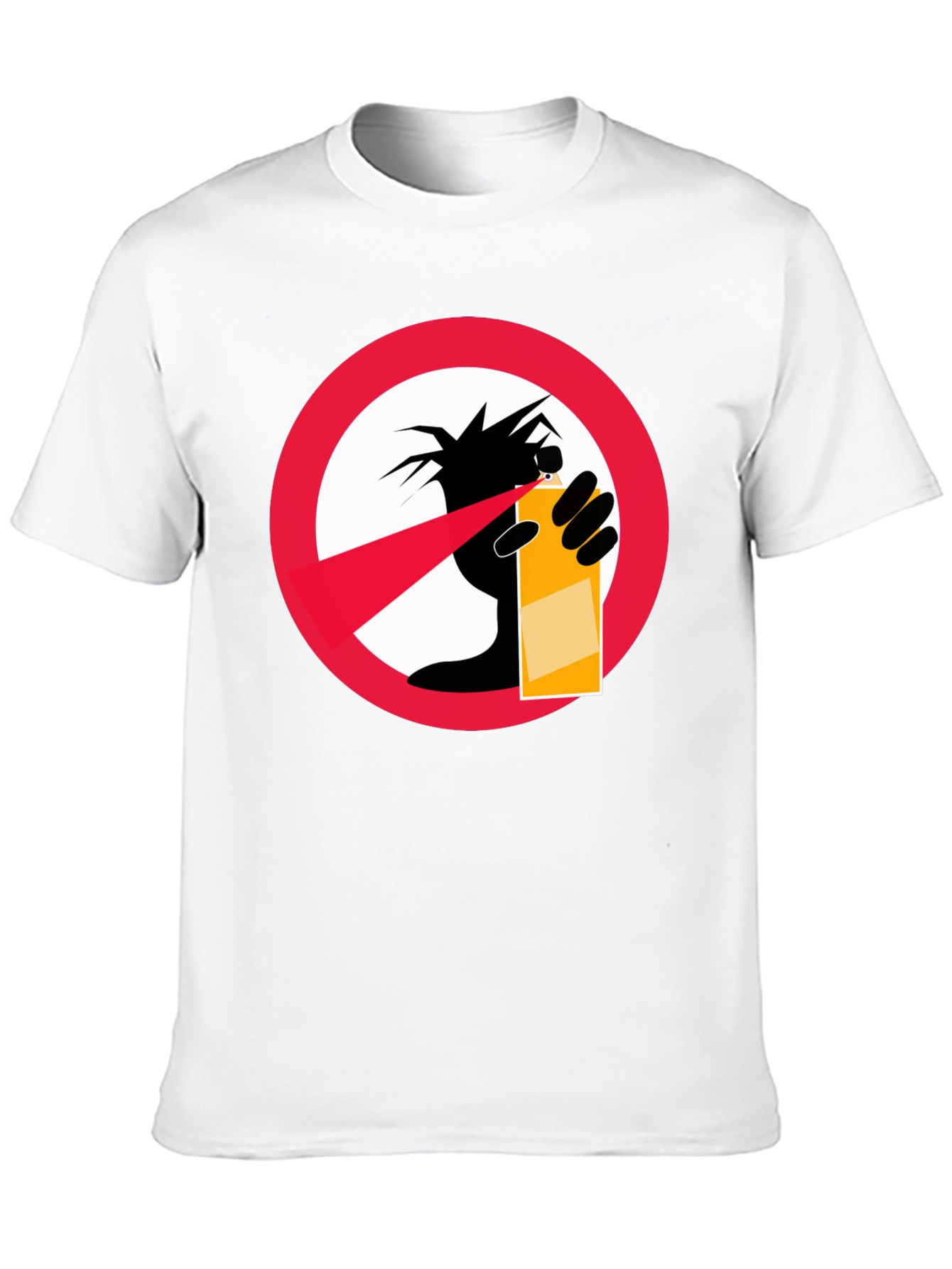 Black No Graffiti Black T-Shirt view 10