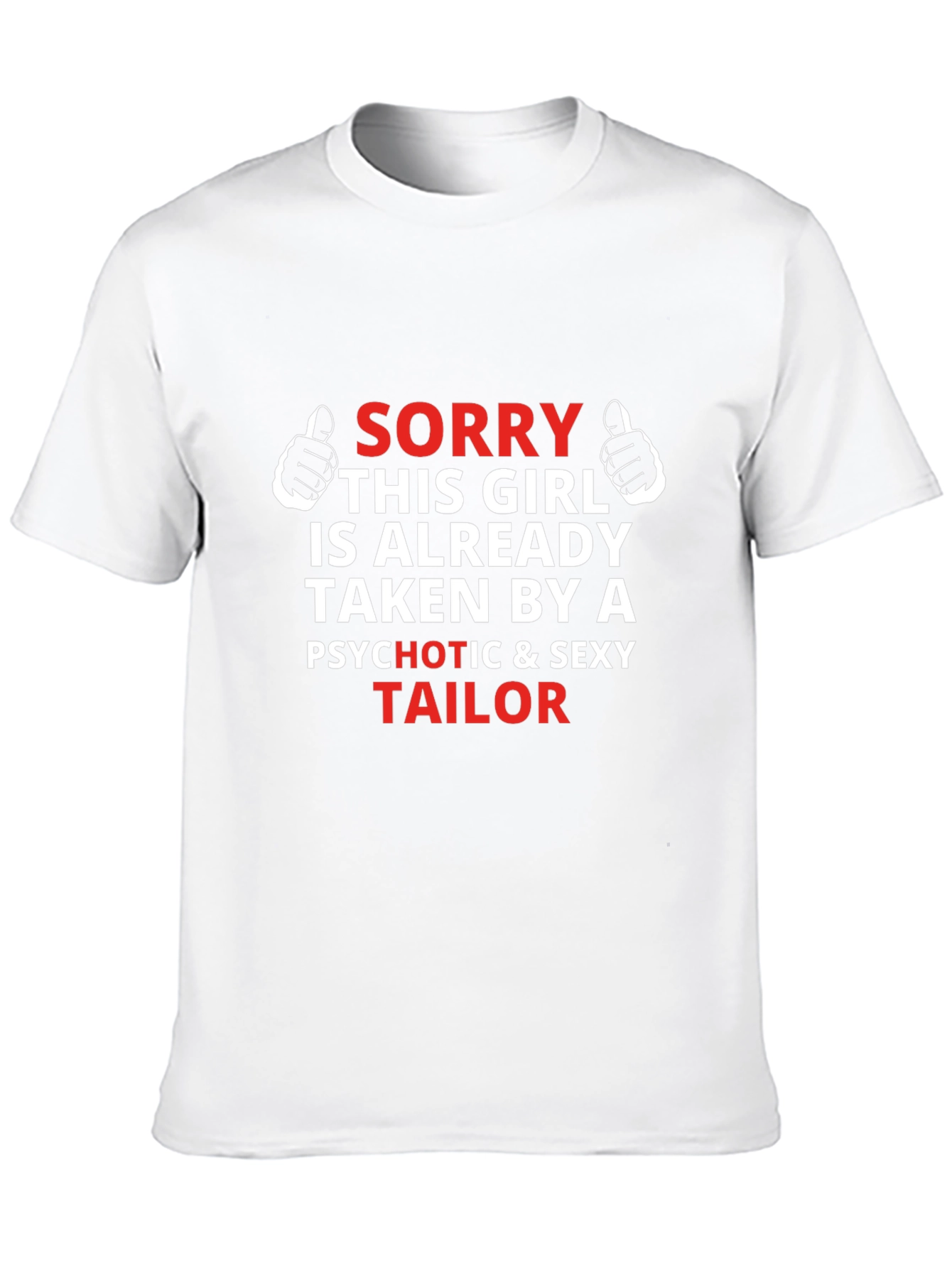 Black Humorous "Taken by a Sexy Tailor" Graphic Tee view 10