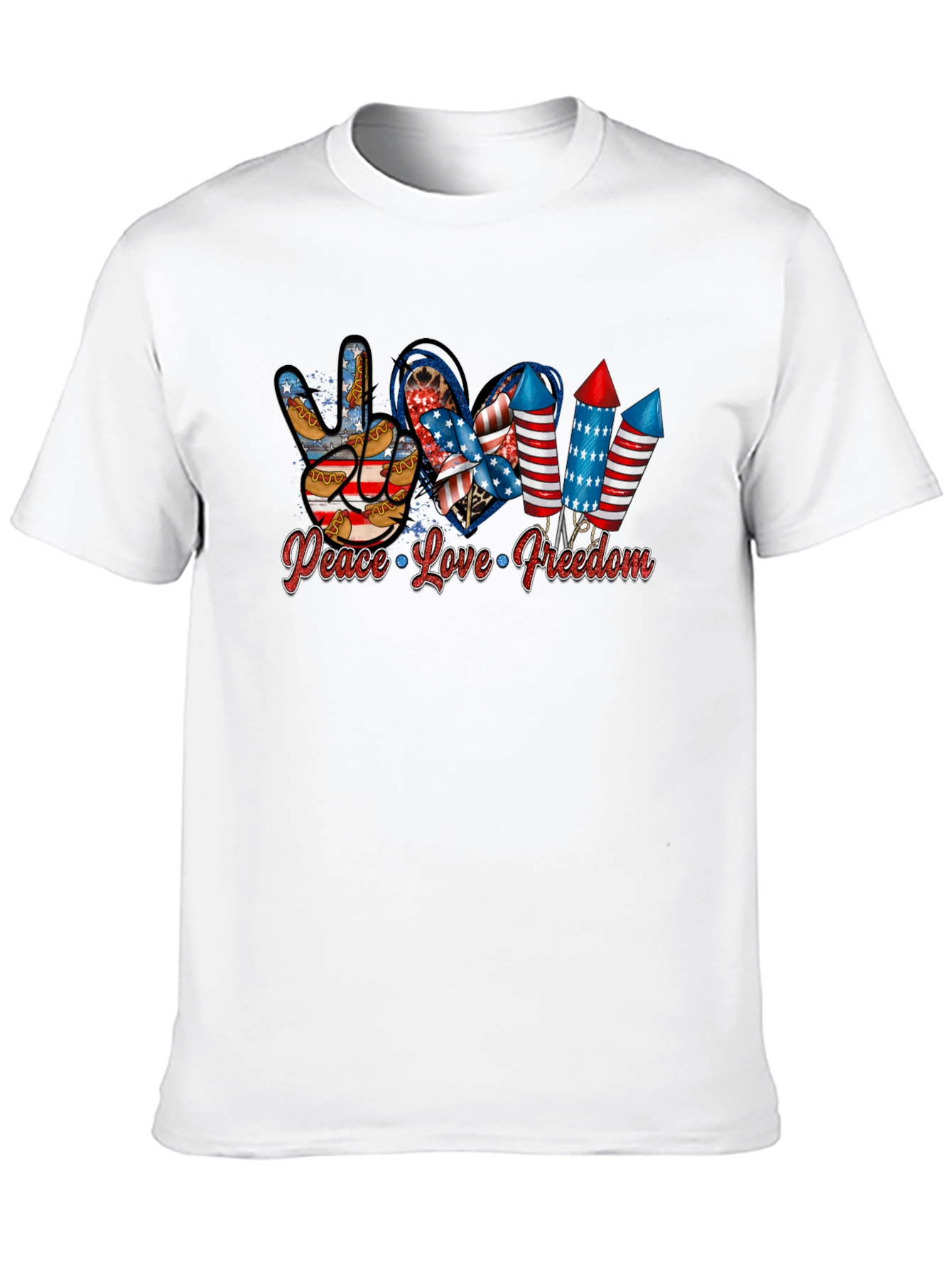 Peace Love Freedom Patriotic T-Shirt - 10