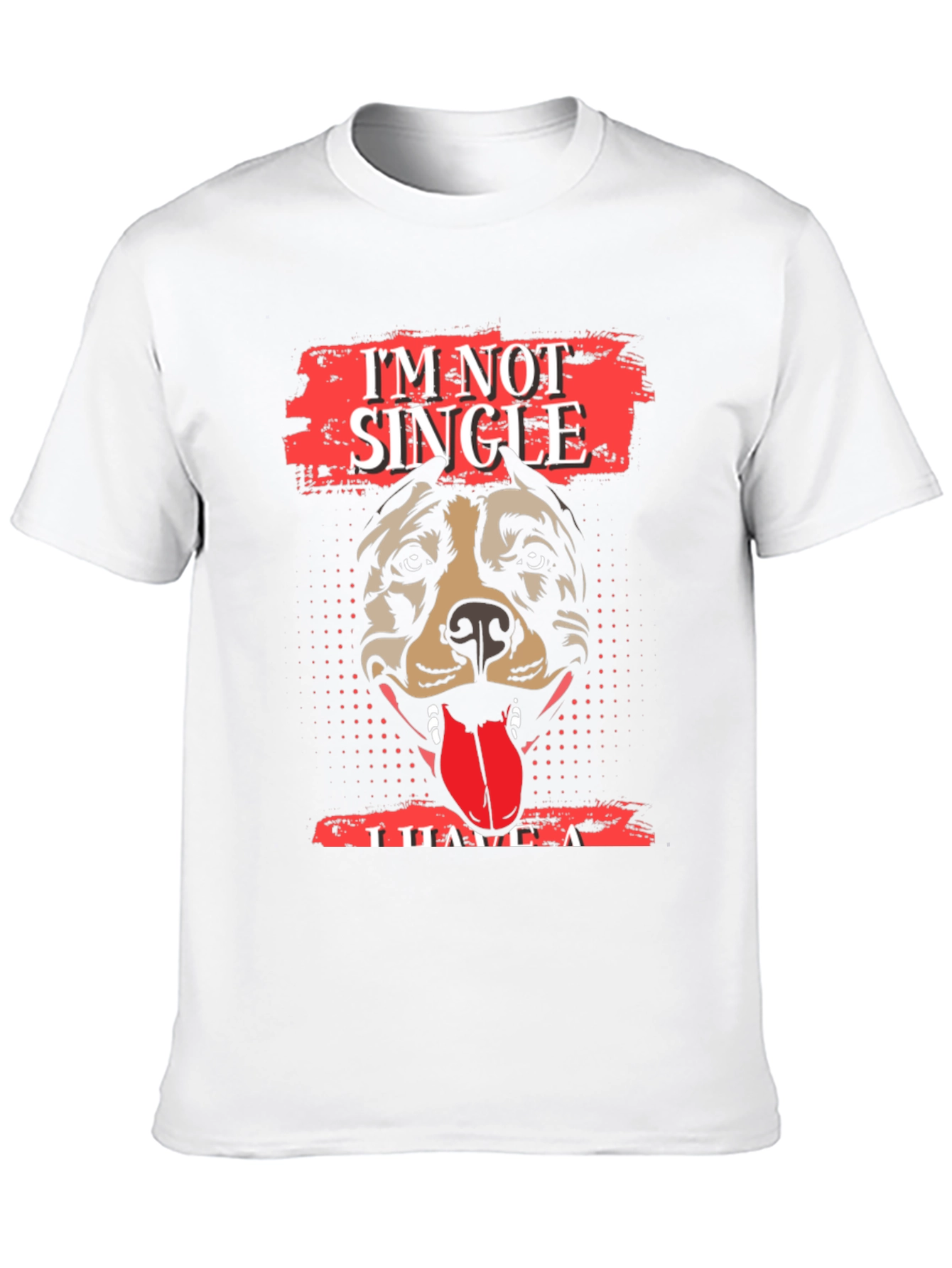 Black I'm Not Single, I Have A Dog T-Shirt - Black view 10