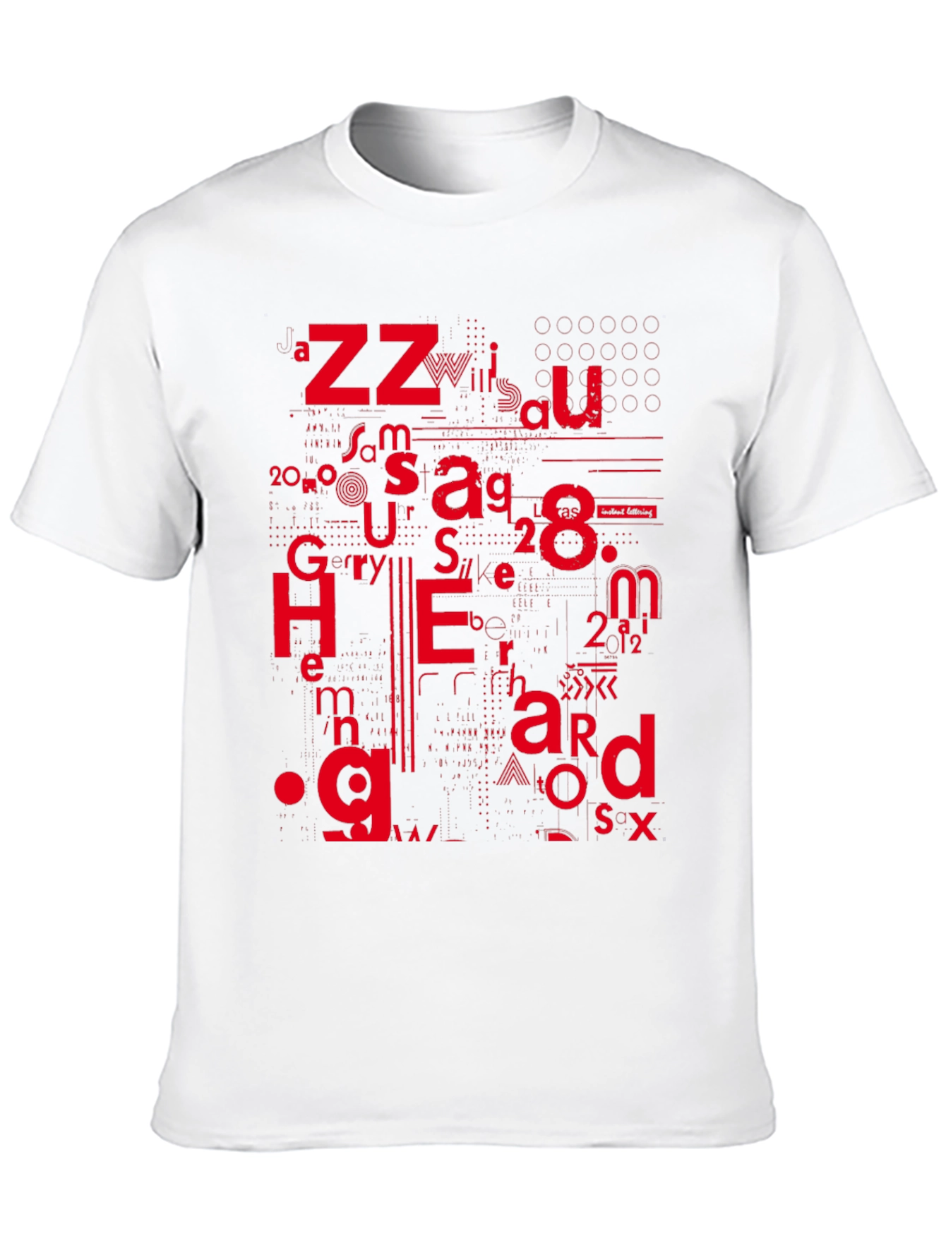 Abstract Typographic Graphic Black T-Shirt - 10