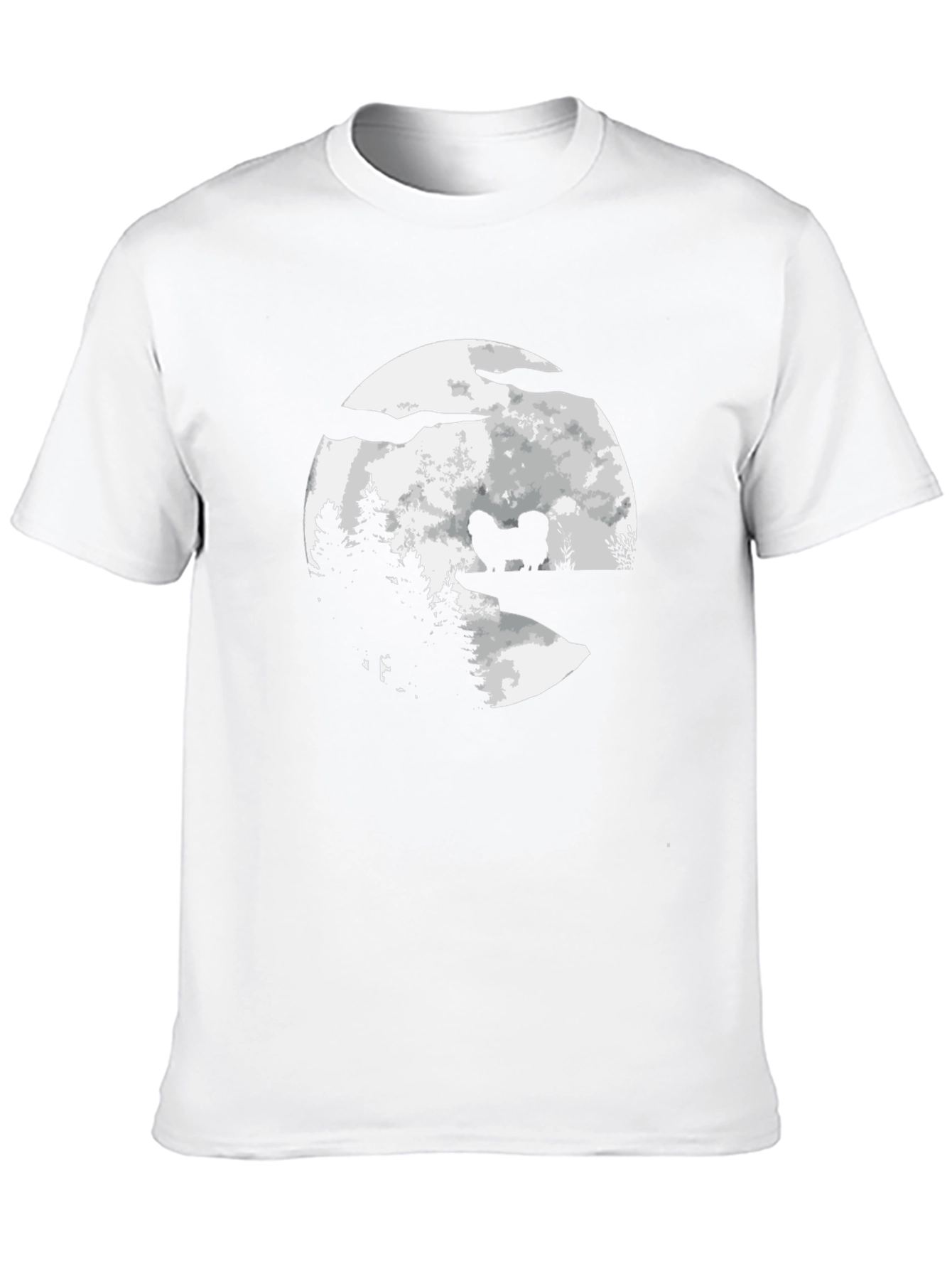 Black Dog Moon Silhouette Graphic T-Shirt view 10