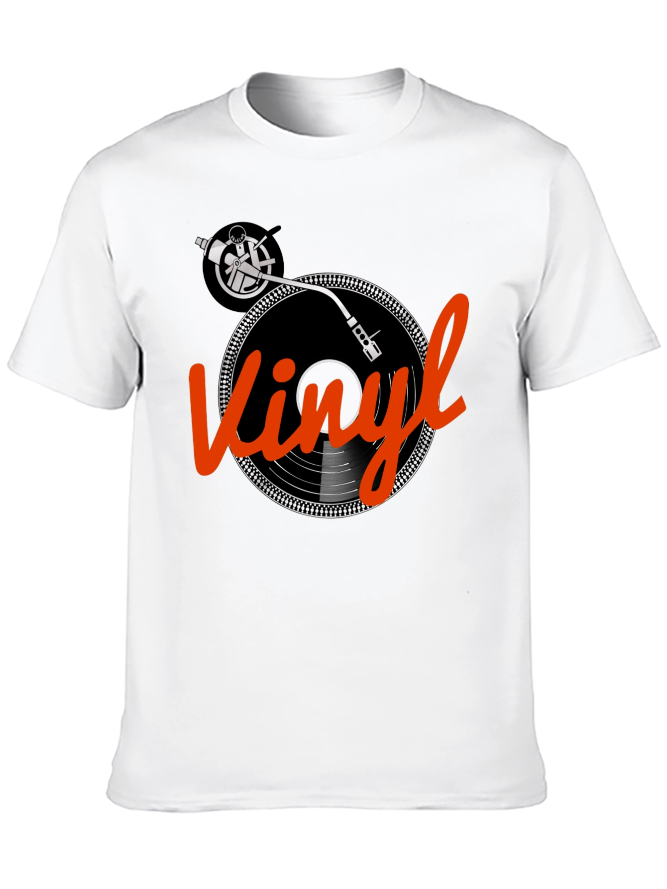 Black Vinyl Record T-Shirt - Turntable Graphic Tee view 10