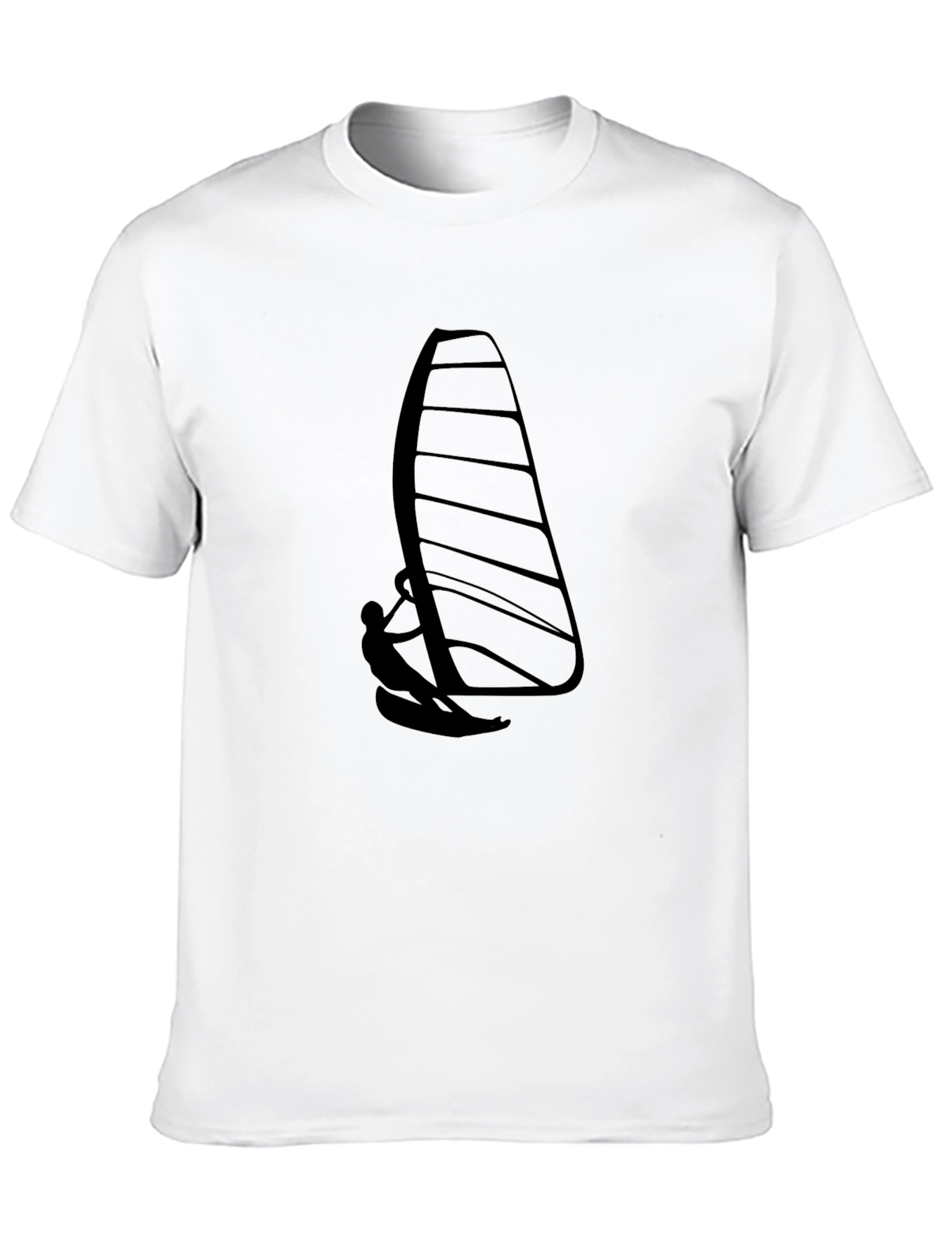 Black Black Windsurfer Graphic Tee - Cool & Casual view 10