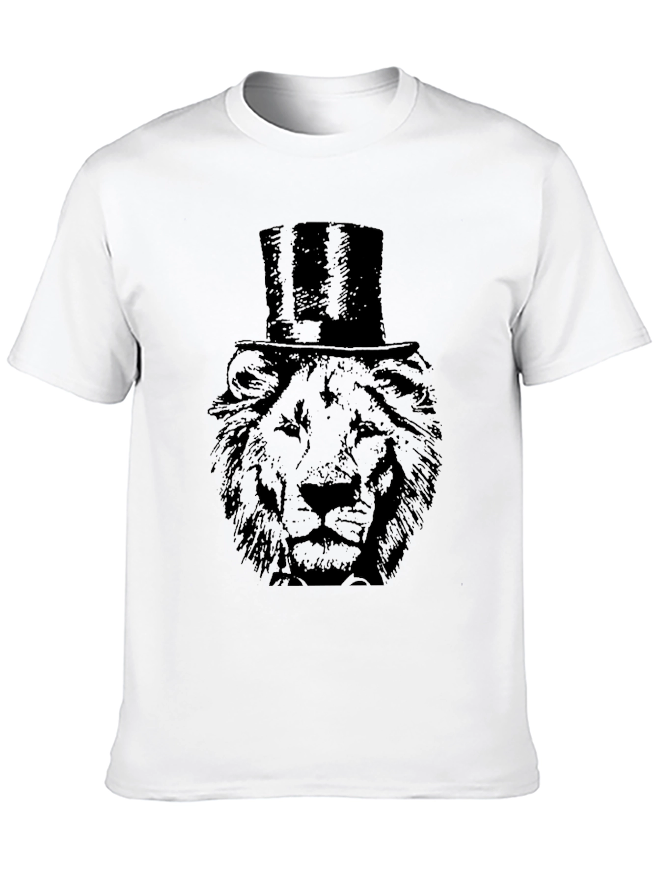 Black Lion in Top Hat Graphic Tee view 10