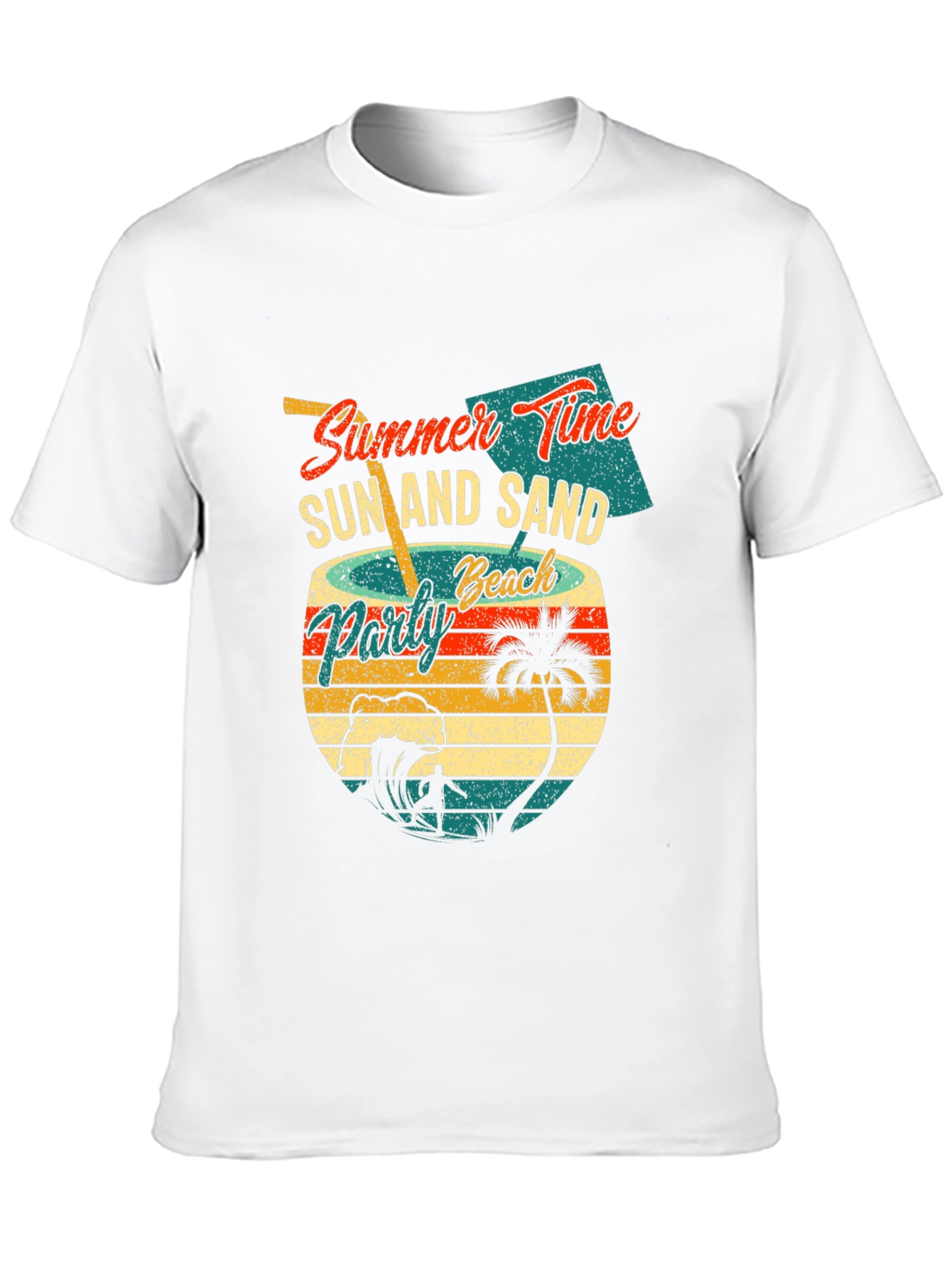 Black Summer Time Beach Party Graphic T-Shirt view 10