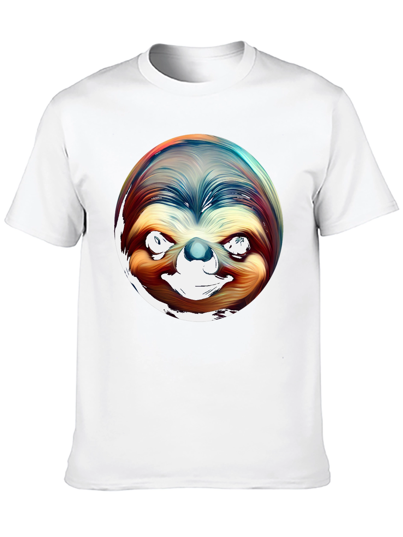 Black Sloth Graphic Tee - Men's Black Cotton T-Shirt view 10