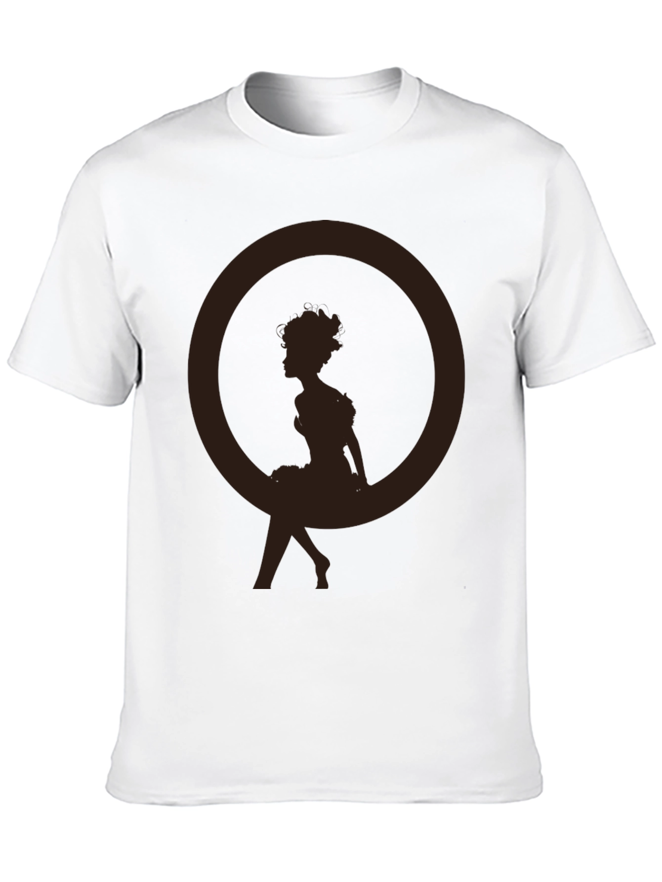 Black Silhouette Girl Tee - Casual Graphic T-Shirt view 10