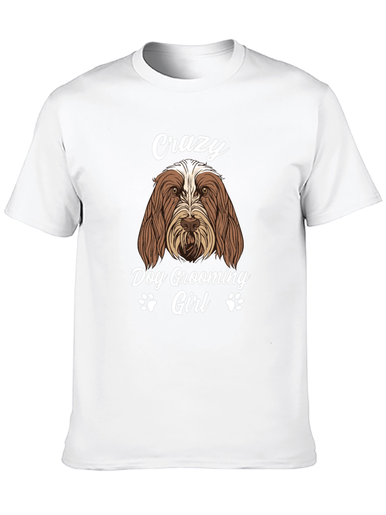 Black Crazy Dog Grooming Girl T-Shirt view 10