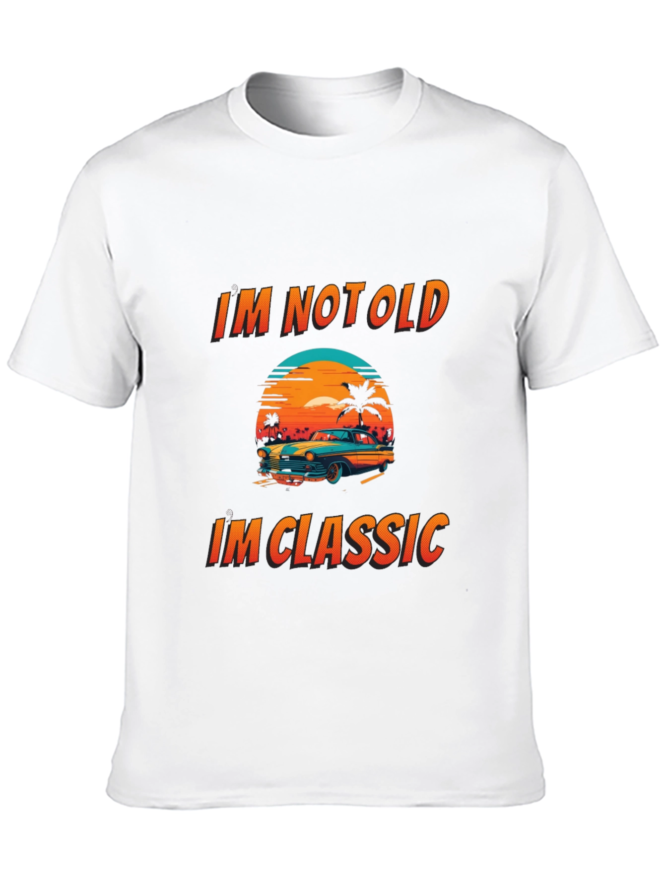Black Classic Car Graphic T-Shirt - Im Not Old, Im Classic view 10