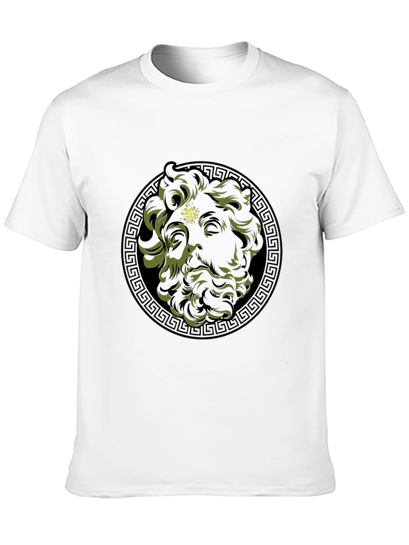Black Greek God Medusa Graphic Tee - Black view 10