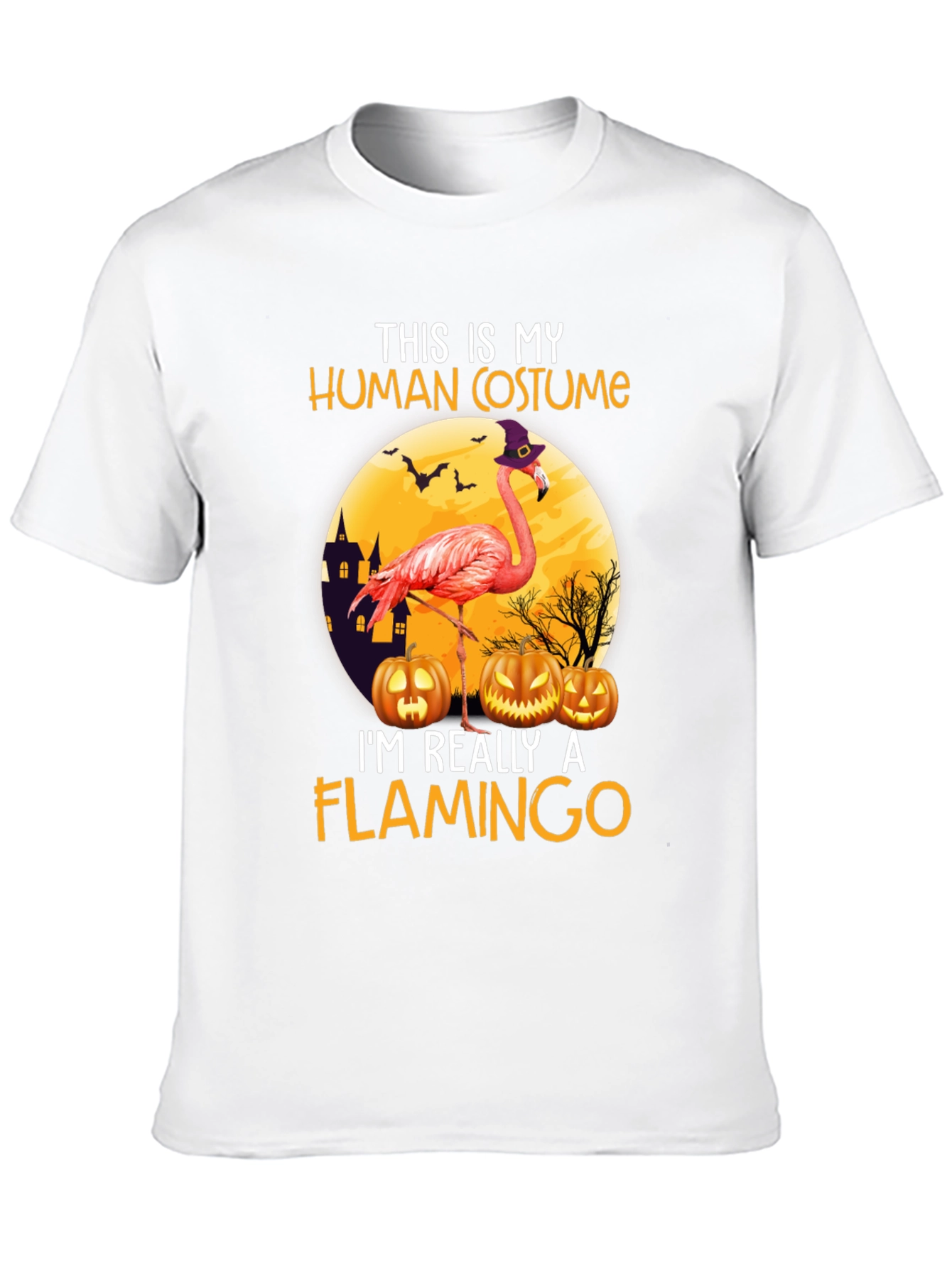 Black Flamingo Halloween Costume T-Shirt view 10