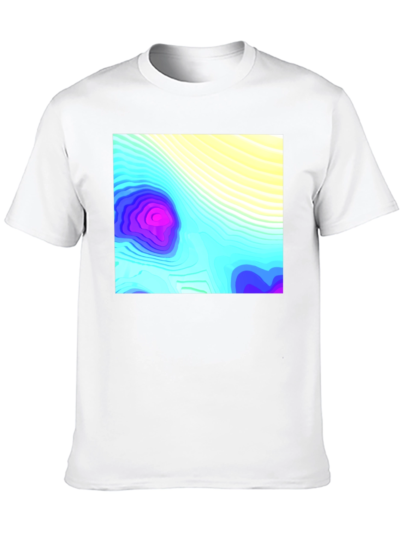 Black Topo Graphic Black T-Shirt view 10