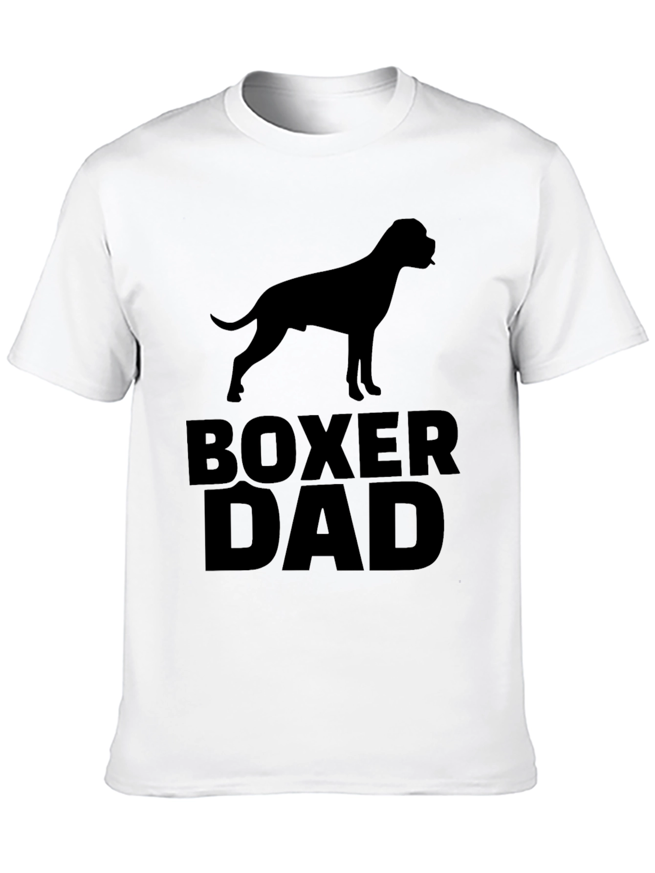 Black Boxer Dad Graphic T-Shirt - Black Dog Lover Tee view 10