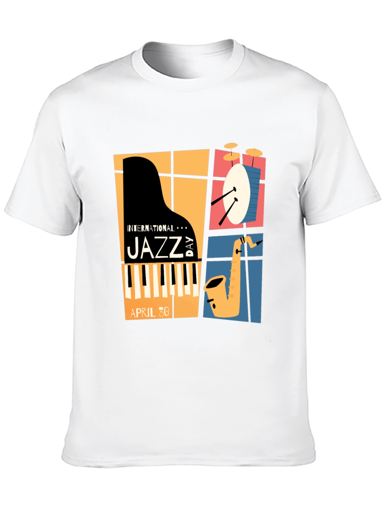 Black International Jazz Day Graphic T-Shirt view 10