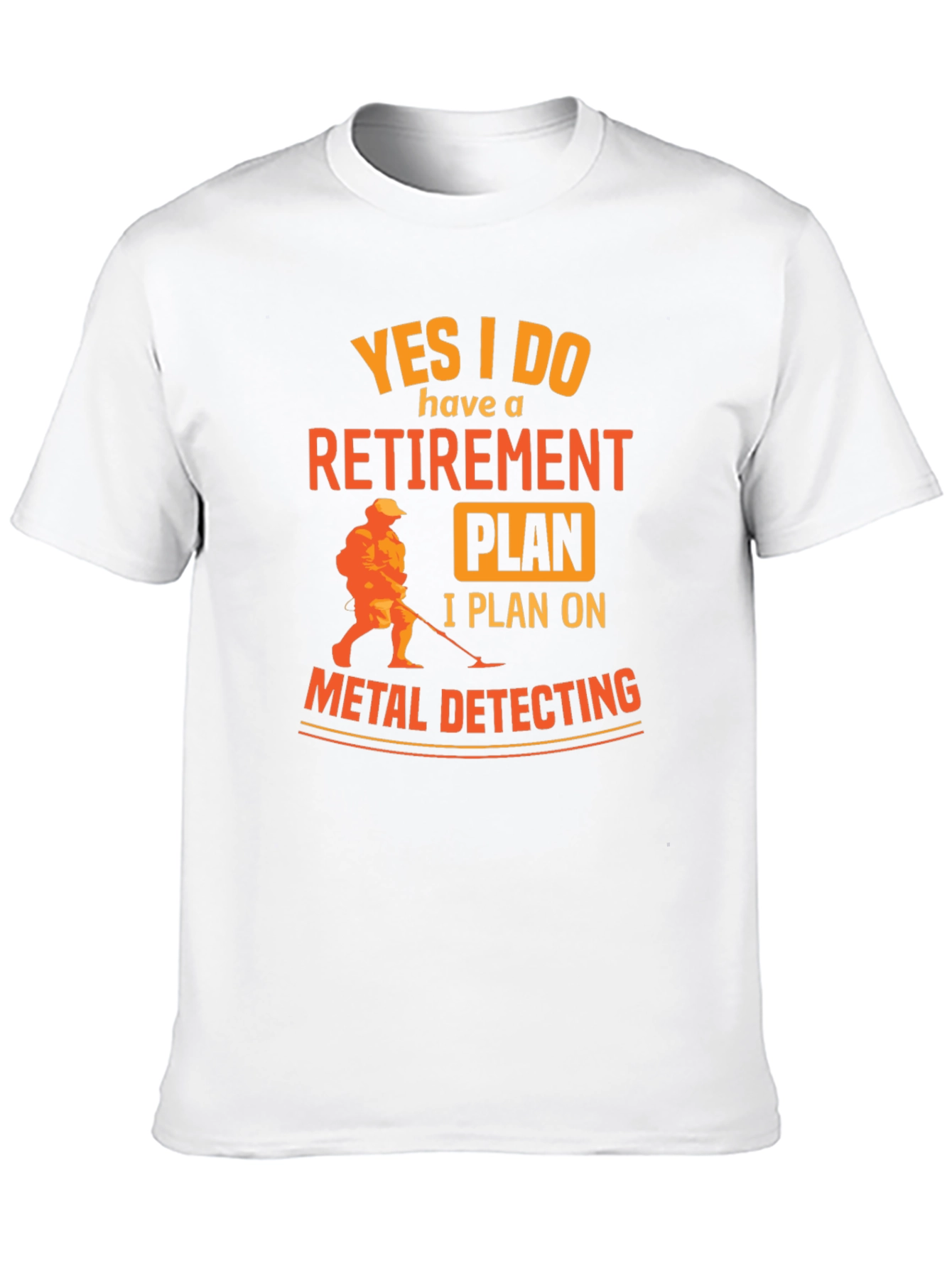 Black Retirement Plan Metal Detecting Graphic Tee view 10